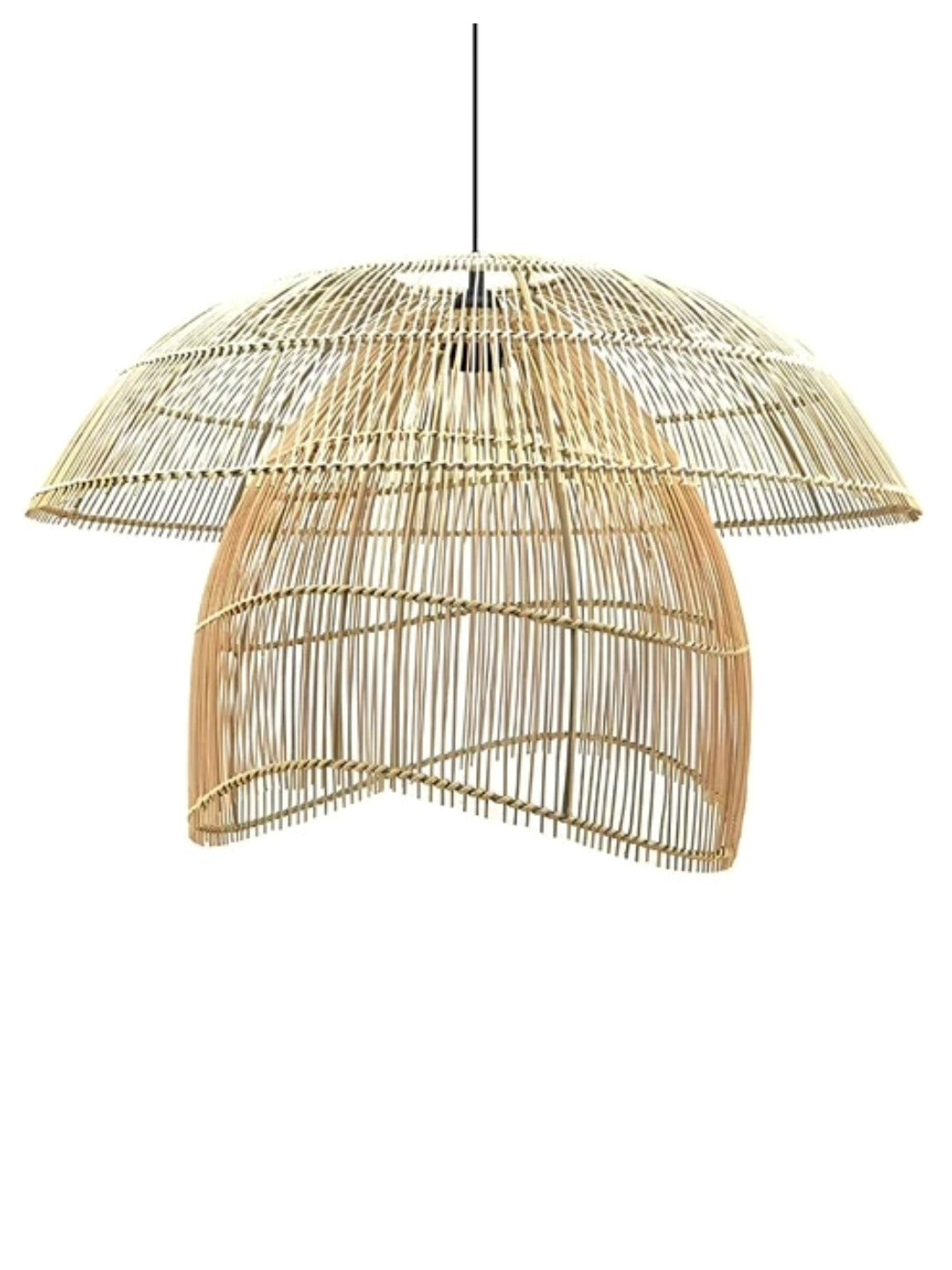 Bamboo Hanging lamp for Living Room | Rattan Pendant light | Cane ceiling light - Anala - Akway Uncategorized (Image 6)