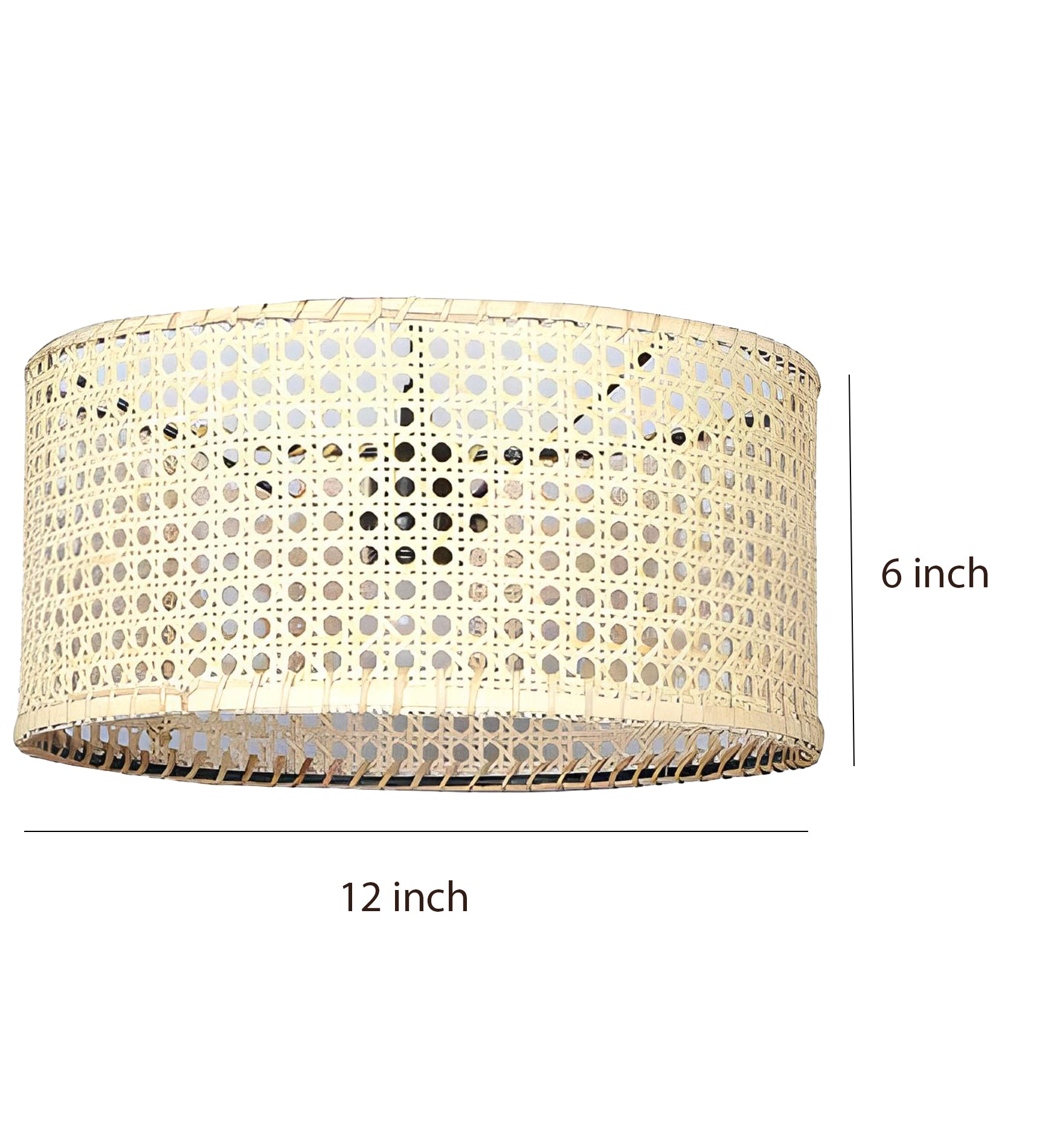 Bamboo Hanging lamp for Living Room | Rattan Pendant light | Cane ceiling light - Anat - Akway Home > Pendant Lights (Image 3