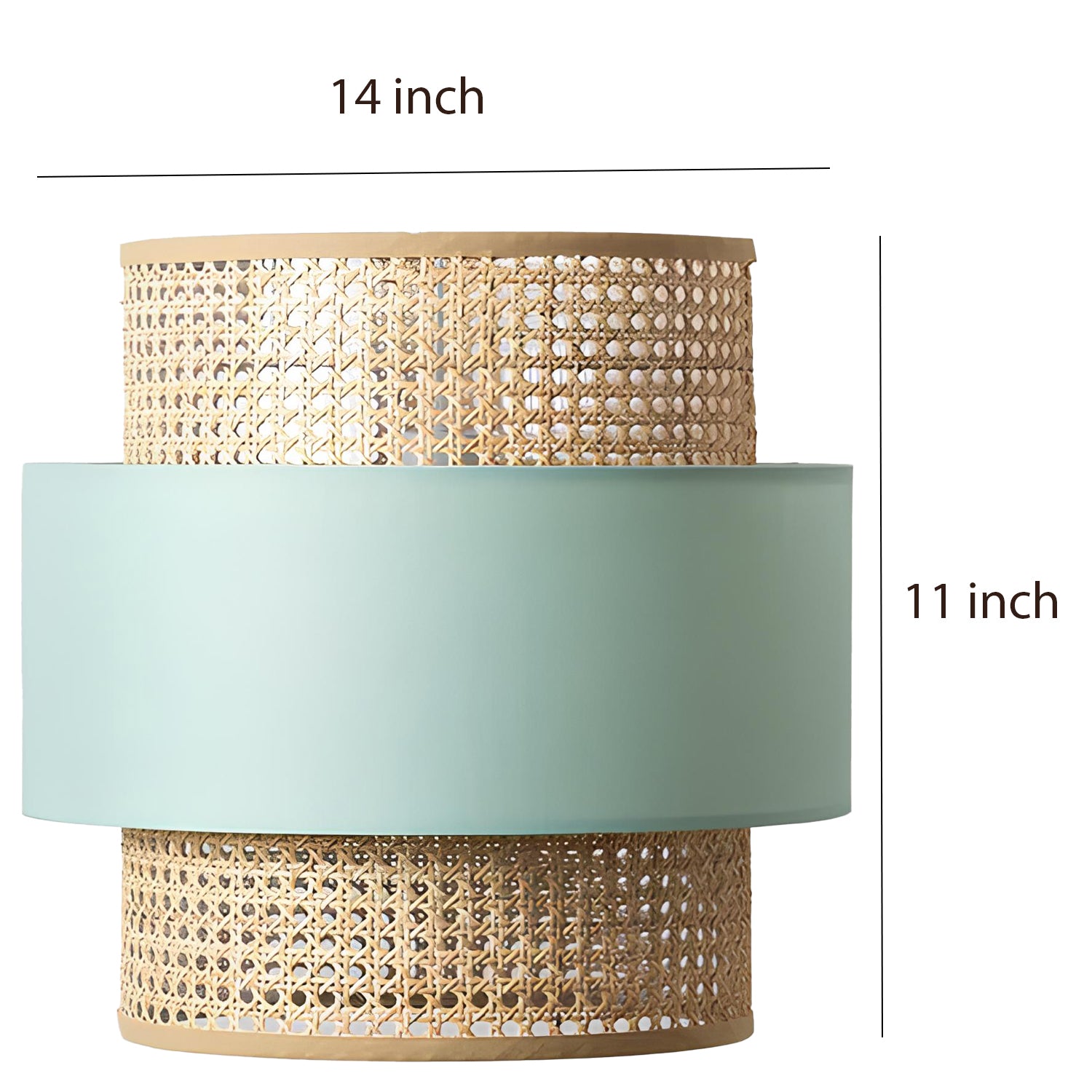 Bamboo Hanging lamp for Living Room | Rattan Pendant light | Cane ceiling light - Anika - Akway Lighting > Pendant Lights (Im