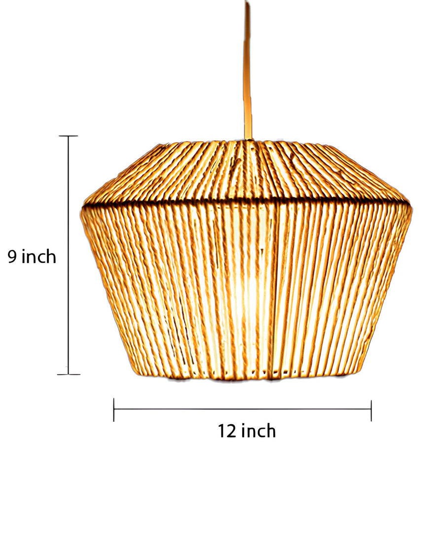 Rattan Seagrass Paper Raffia Kauna Grass Wicker Lamp Pendant Light -Annora - Akway Home > Pendant Lights (Image 3)