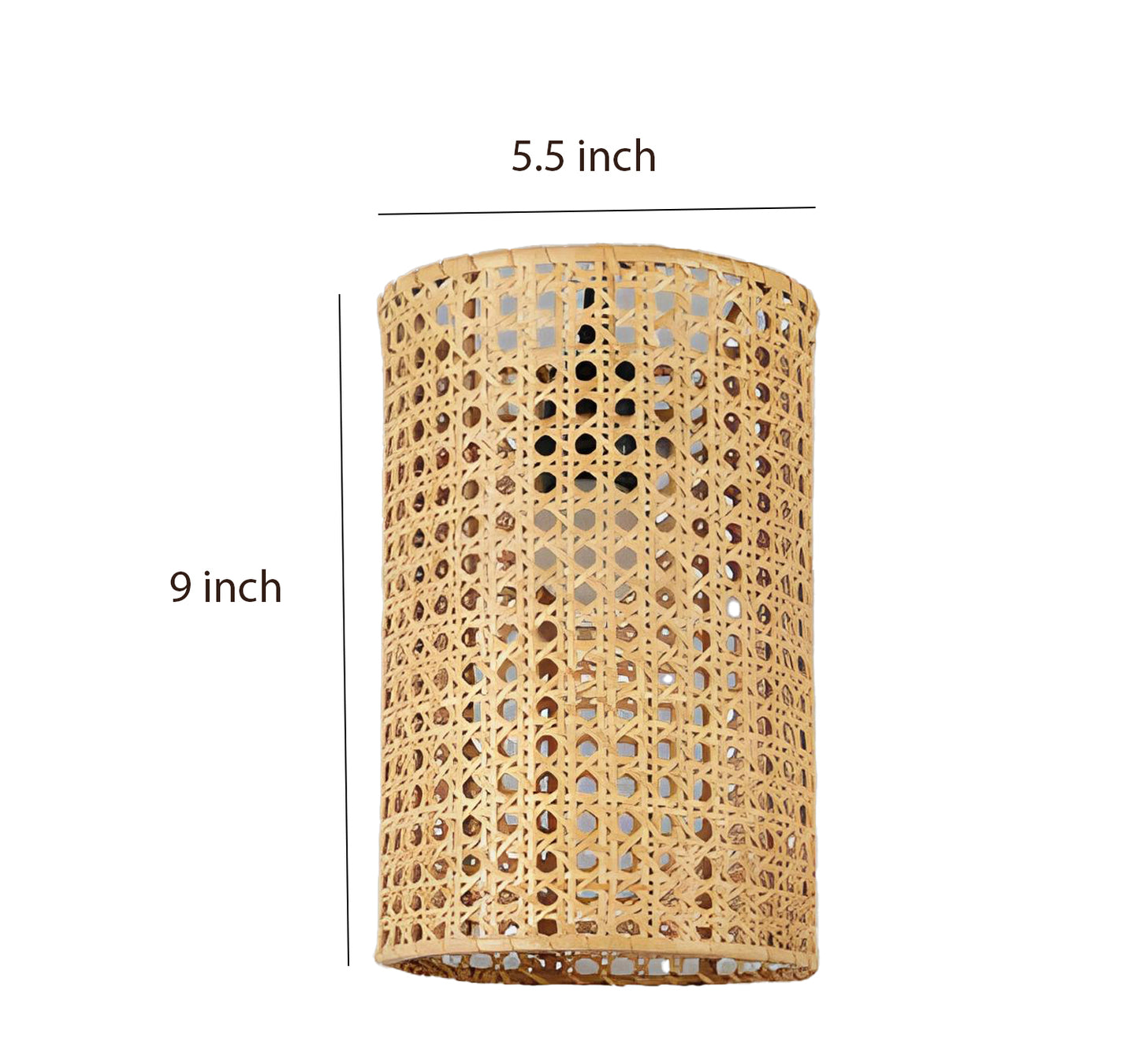 Bamboo Hanging lamp for Living Room | Rattan Pendant light | Cane ceiling light - Ariel - Akway Home > Pendant Lights (Image