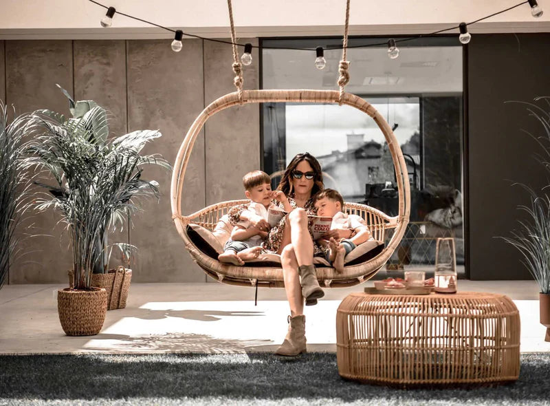 Bamboo Swing Chairs for Outdoor | Cane swing chairs - Ananya - Akway