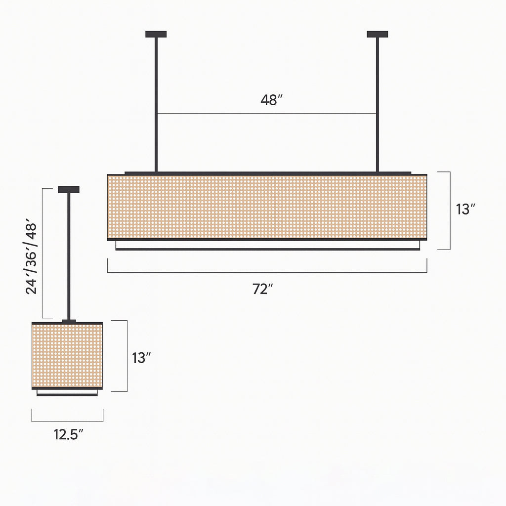 Rattan Hanging Lamp | Bamboo Hanging Lamp | Cane Hanging Lamp - JEMMA - Image 6