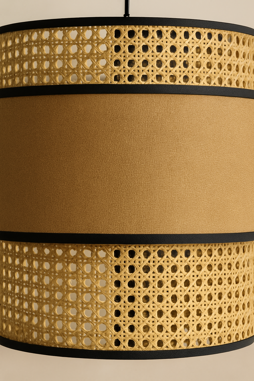 Bamboo Hanging lamp for Living Room | Rattan Pendant light | Cane ceiling light - Adhrit