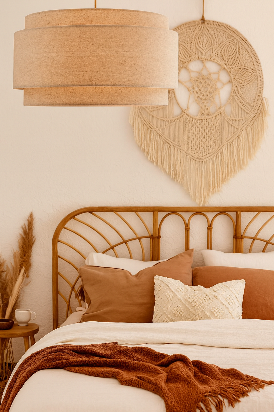 Japandi Hanging Light for Living Room - Anay by Akway