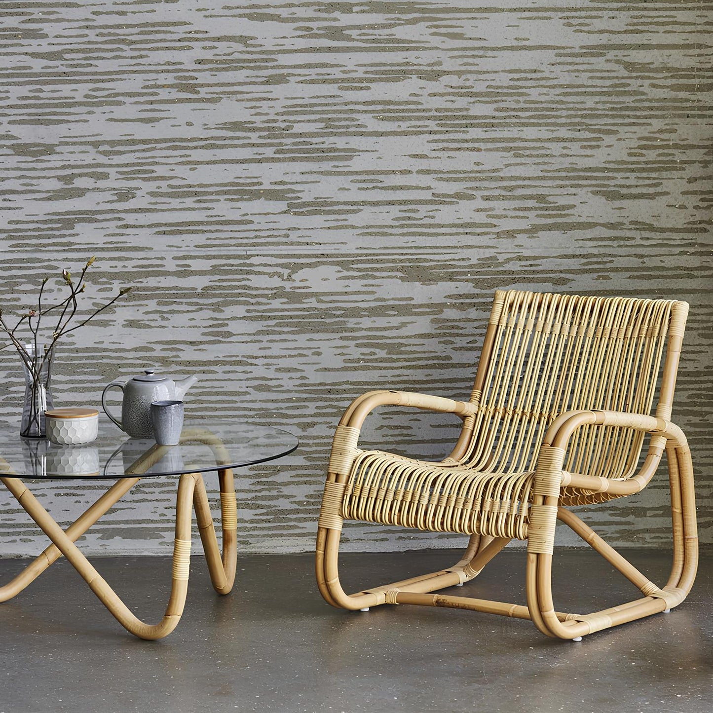 Cane chairs for Lounge | Bamboo Chairs for Living rooms- Kaia - Akway