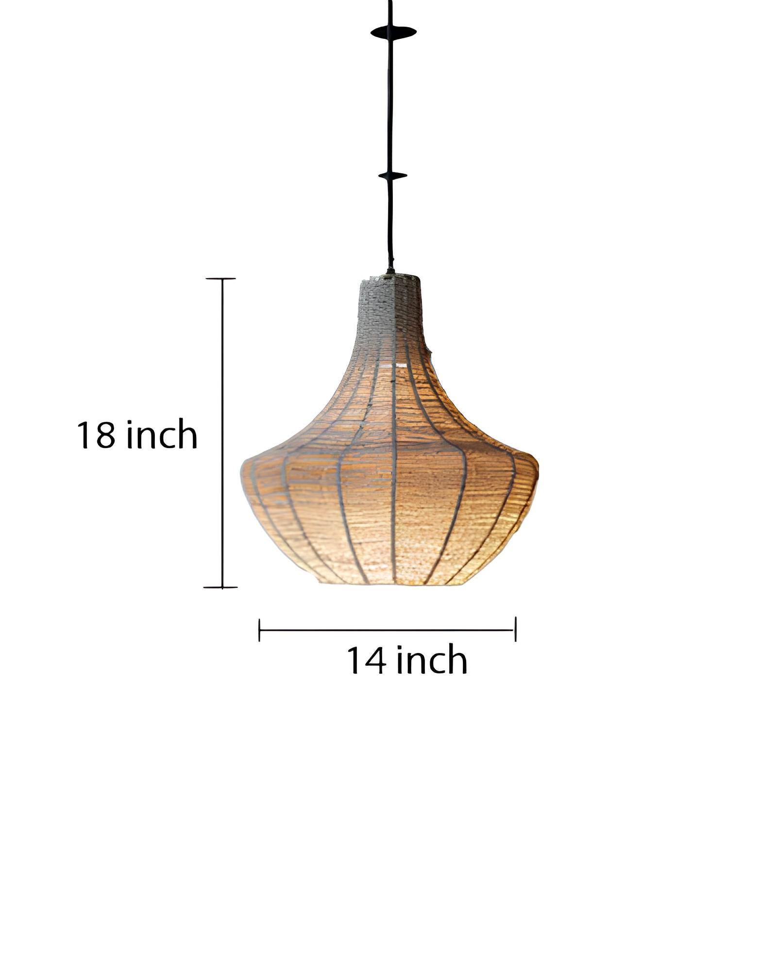 Rattan Hanging lamp for Living Room | Cane Pendant light | Wicker ceiling light - Devil - Akway Uncategorized (Image 3)