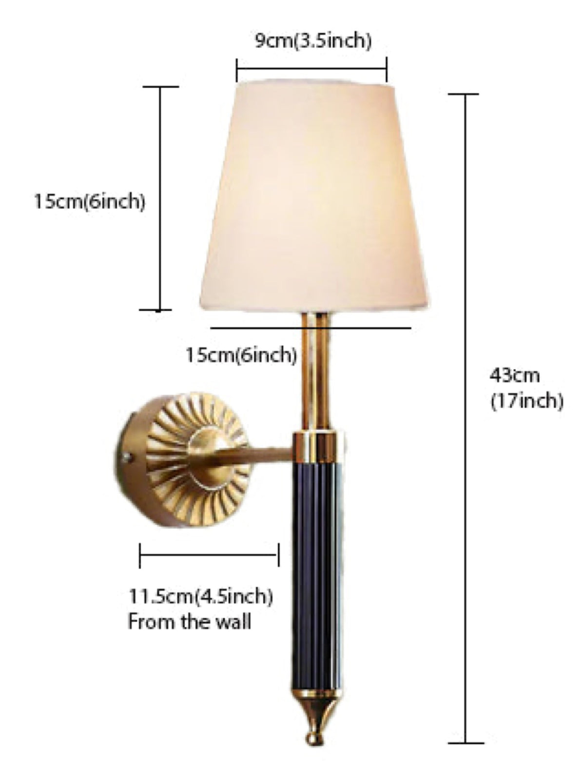 Modern Wall Lamp For Living Room | Art Deco Wall Sconce - Nitara - Akway Lighting > Wall Lamps & Sconces (Image 3)