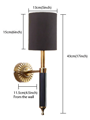 Modern Wall Light For Living Room | Antique Brass Finish Lamp - Osha - Akway Lighting > Wall Lamps & Sconces (Image 3)