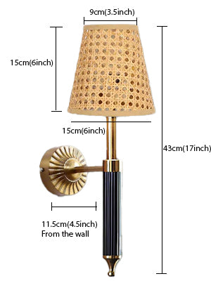 Bamboo Wall Lamp For Living Room | Rattan Wall Light - Oeshi - Akway Lighting > Wall Lamps & Sconces (Image 3)