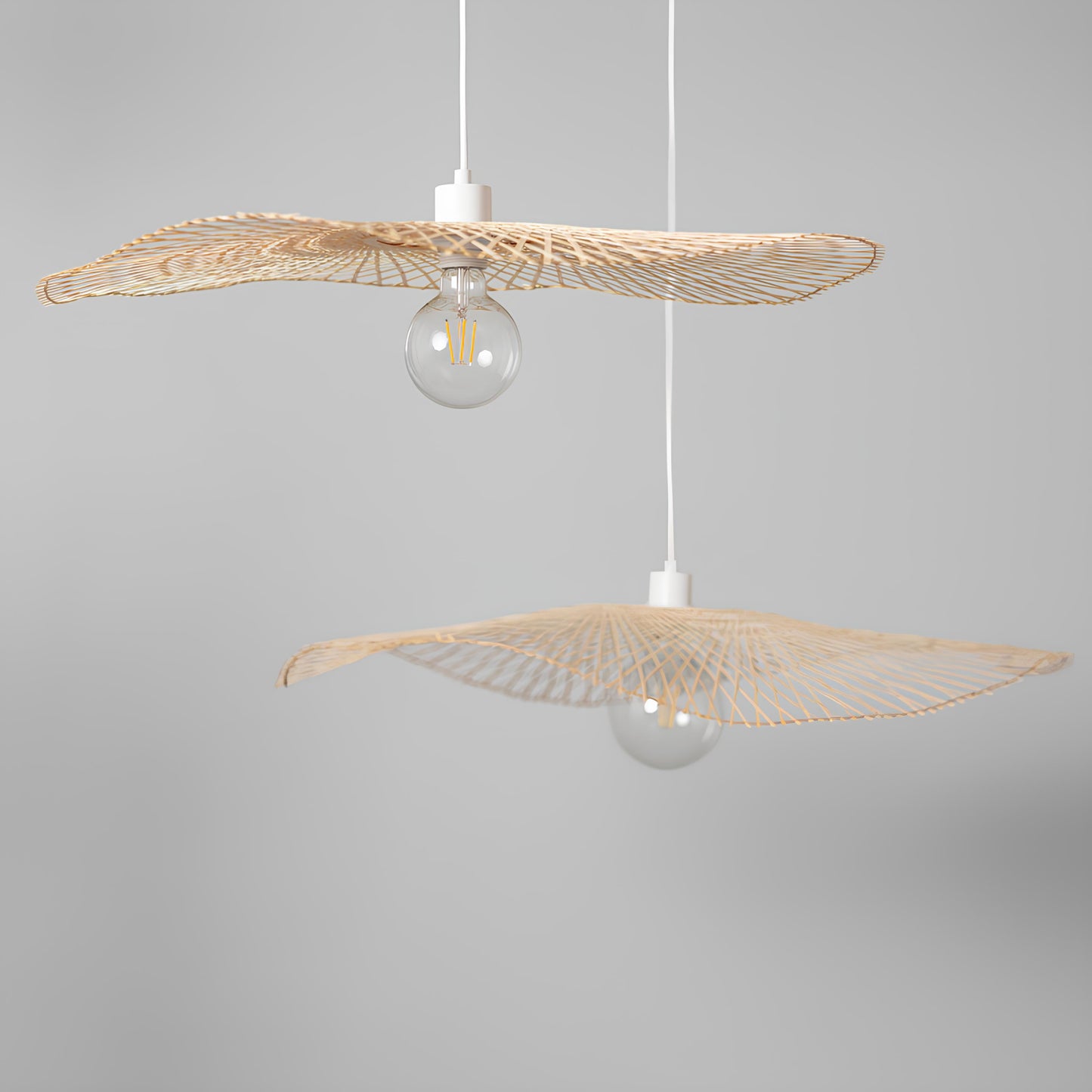 Rattan Hanging lamp for Living Room | Cane Pendant light | Wicker ceiling light - Cetabel