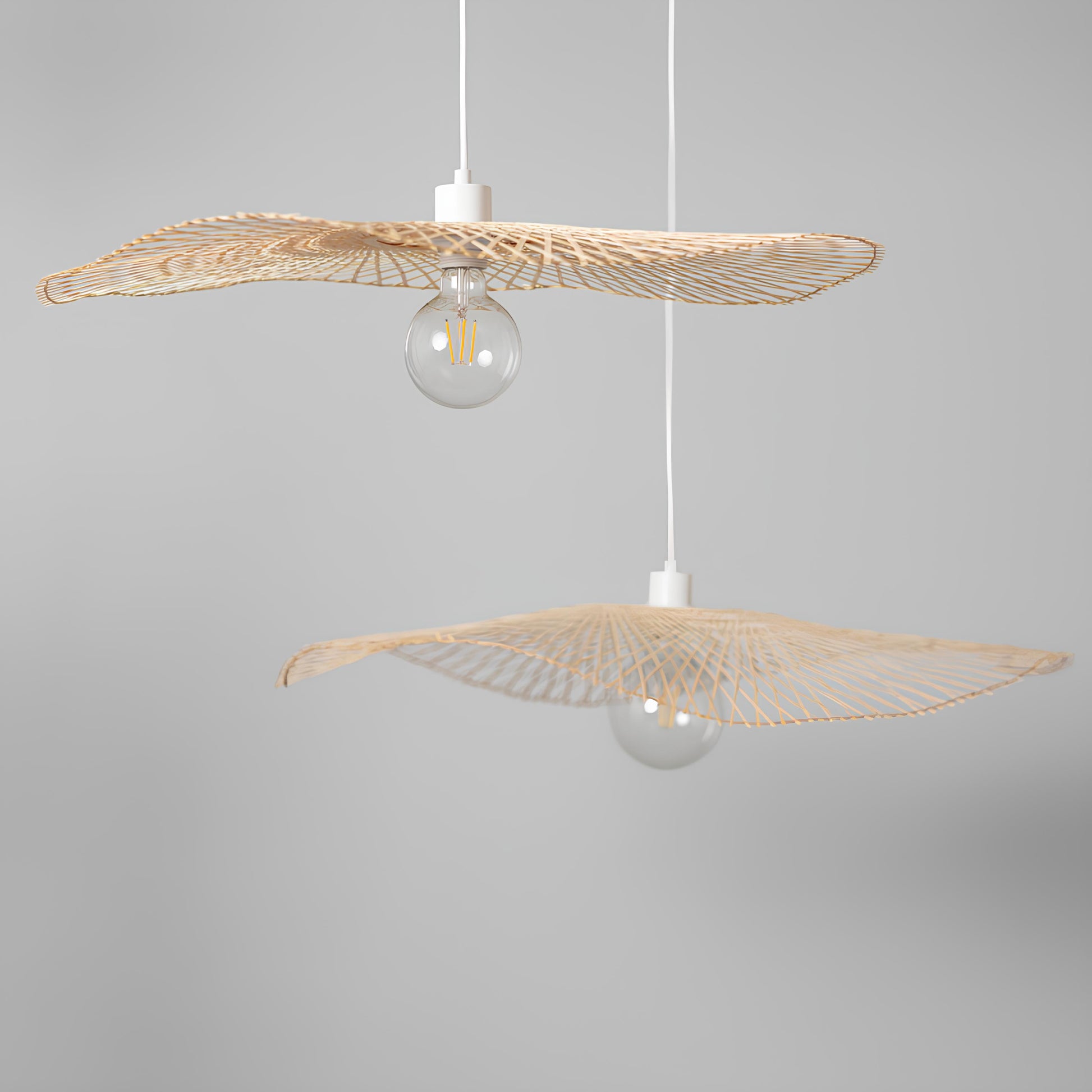Rattan Hanging lamp for Living Room | Cane Pendant light | Wicker ceiling light - Cetabel - Akway Uncategorized (Image 4)