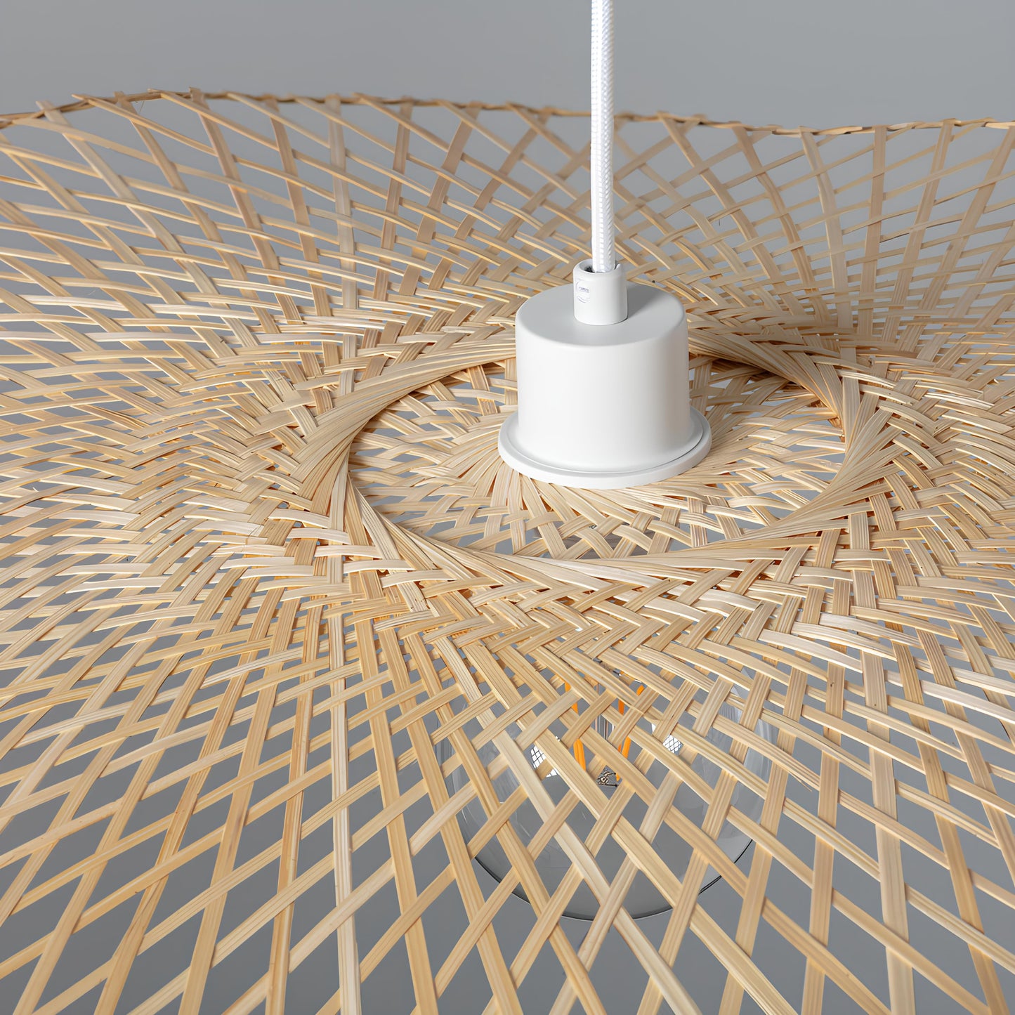 Rattan Hanging lamp for Living Room | Cane Pendant light | Wicker ceiling light - Cetabel