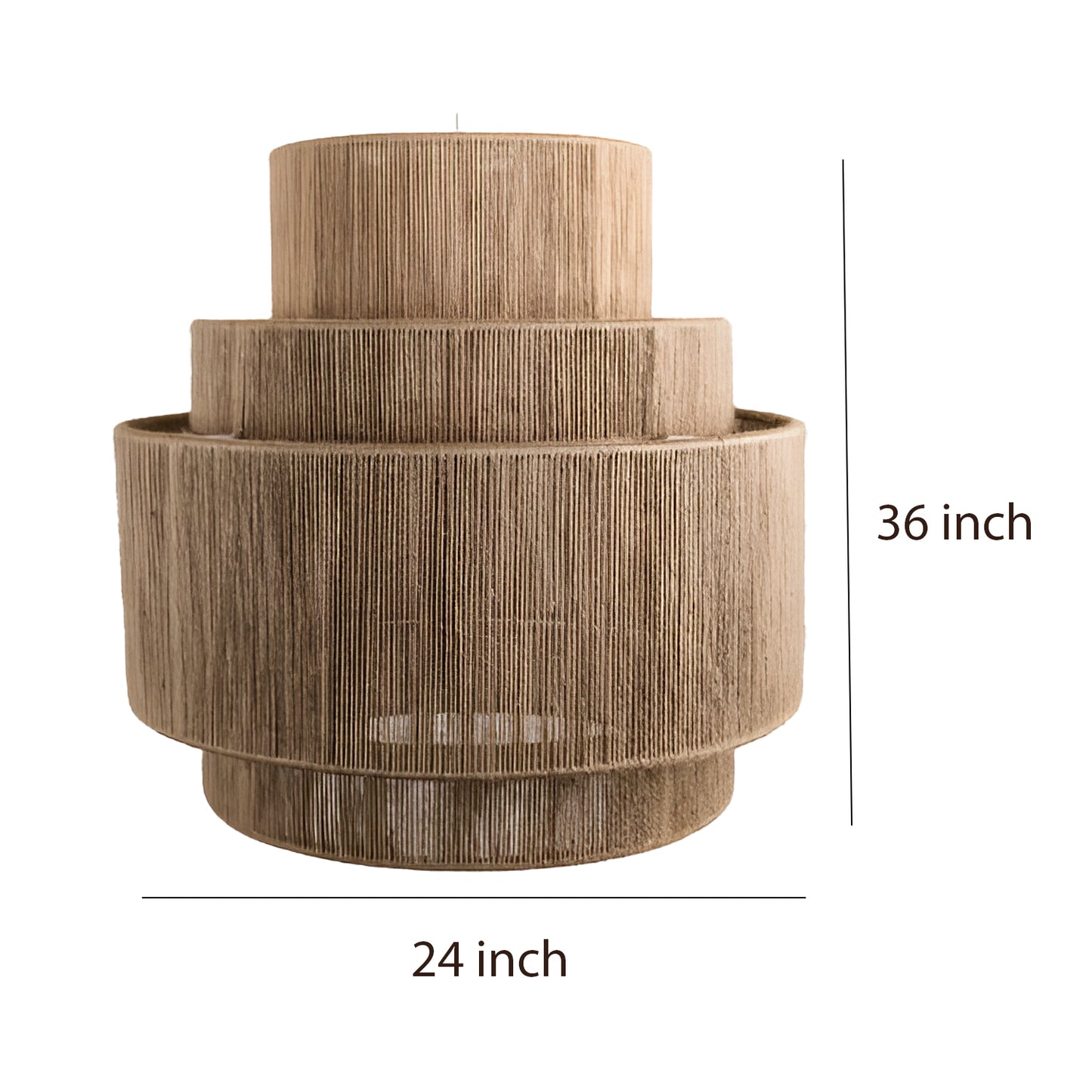 Bamboo Hanging lamp for Living Room | Rattan Pendant light | Cane ceiling light - Eenakshi