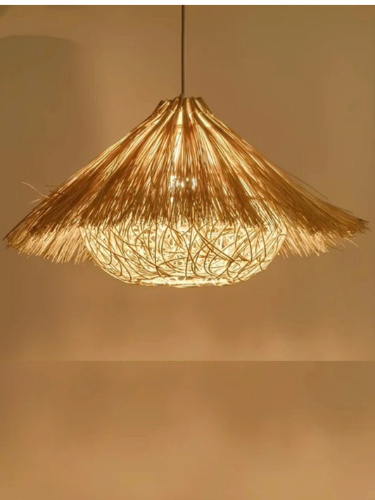 Bamboo Hanging lamp for Living Room | Rattan Pendant light | Cane ceiling light - Eshana - Akway Uncategorized (Image 1)