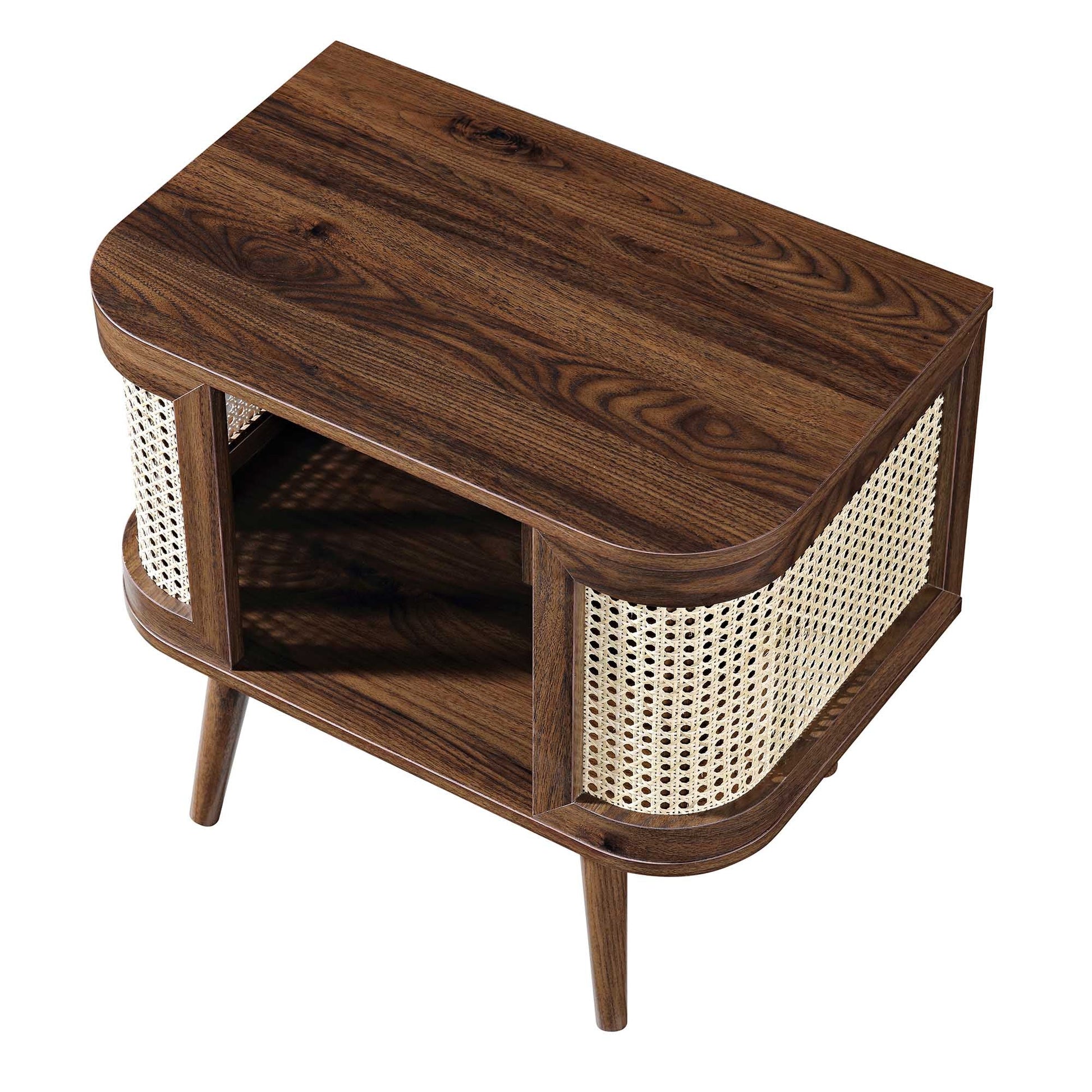 Mango Wooden Bedside Table | Modern Rattan Bedside Table - Firella - Akway Uncategorized (Image 4)