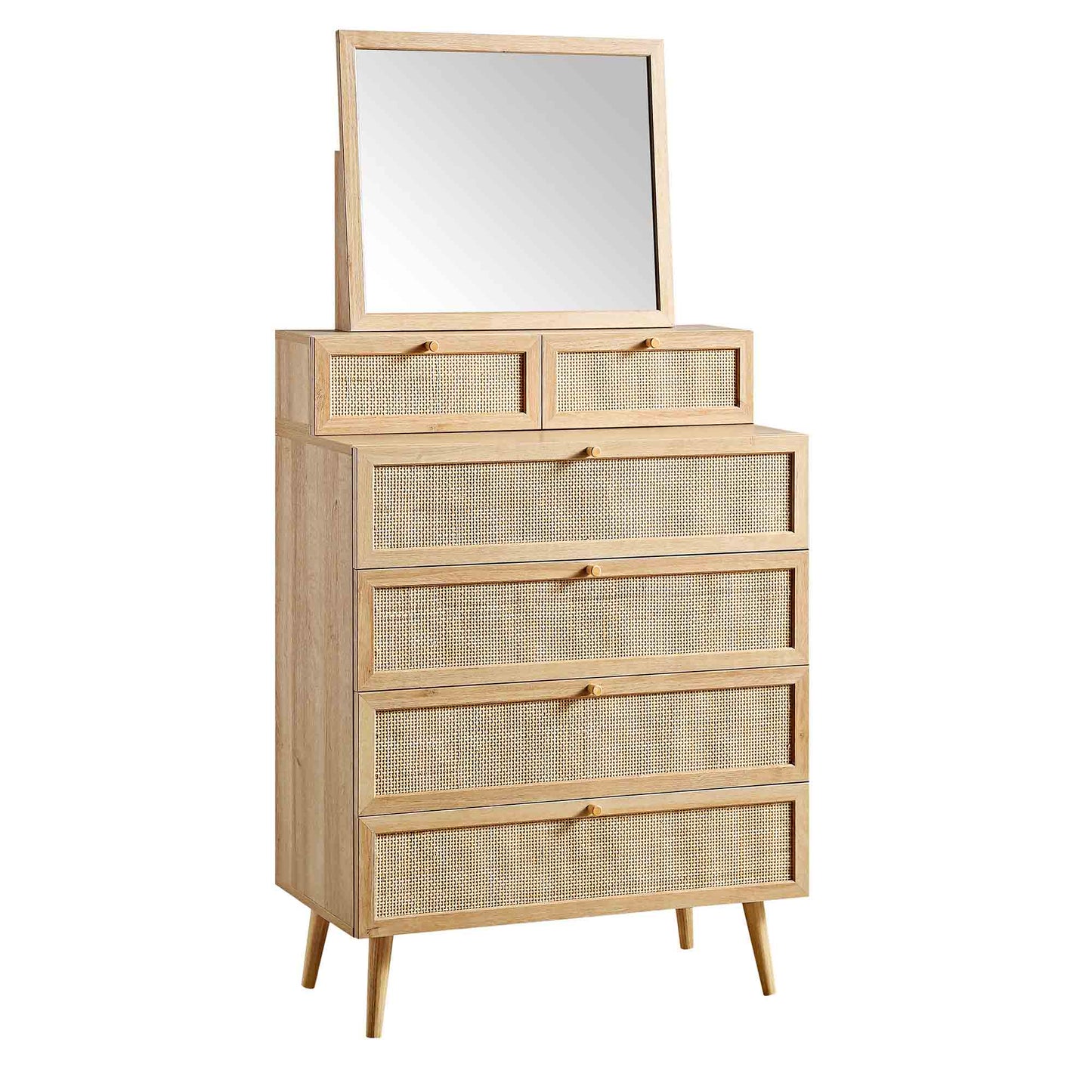Mango Wooden Vanity Chest Set | Modern Rattan Vanity Chest Set - Riyall - Akway Uncategorized (Image 5)