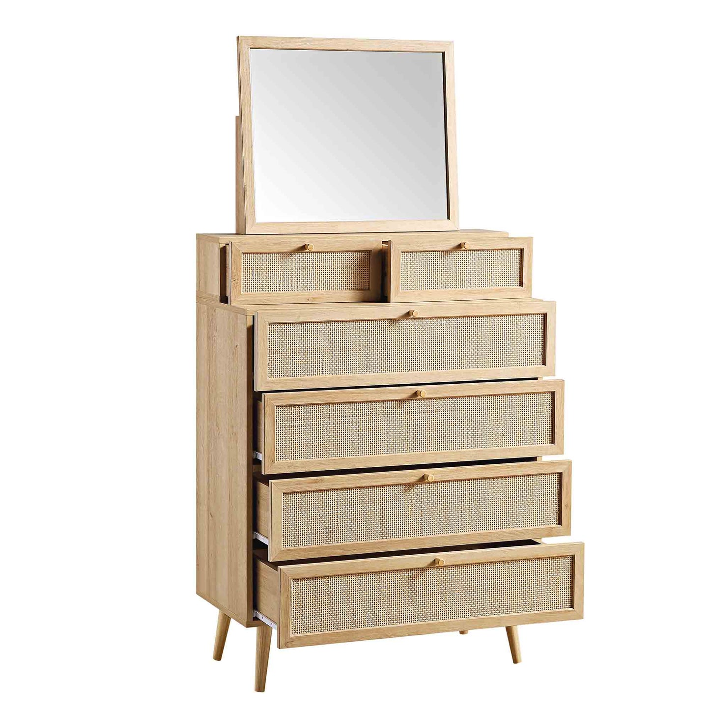 Mango Wooden Vanity Chest Set | Modern Rattan Vanity Chest Set - Riyall - Akway Uncategorized (Image 4)