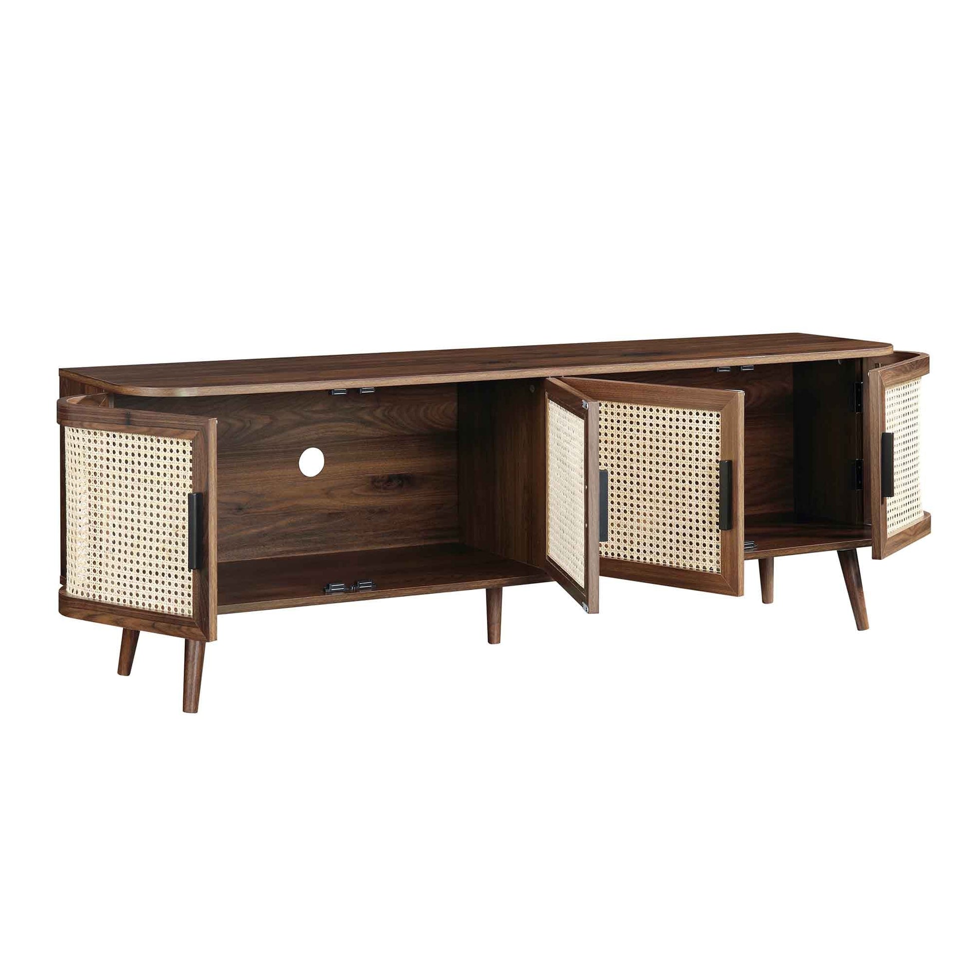 Rattan Wooden Console Table | Modern Rattan TV Unit - Elayaa - Akway Uncategorized (Image 3)