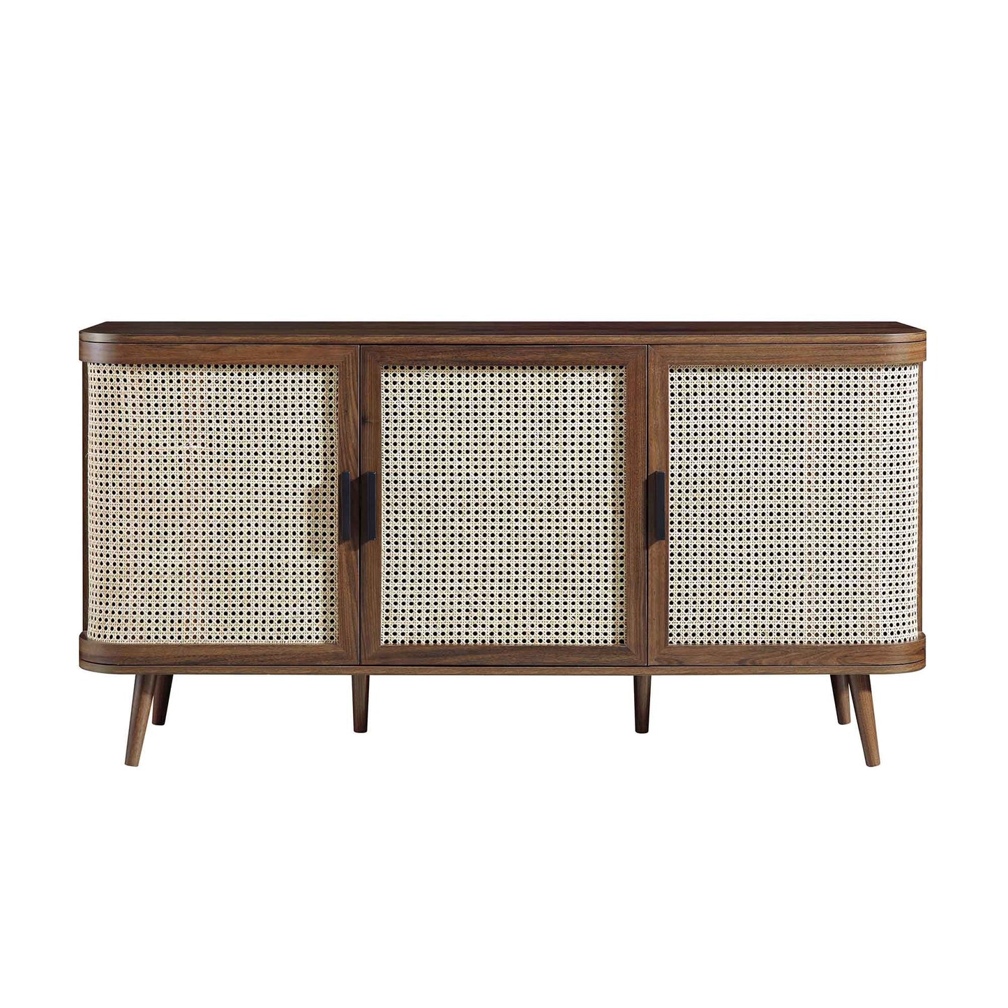Rattan Wooden Sideboard | Cane Rattan TV Unit | Bamboo Console Table - Pioraa