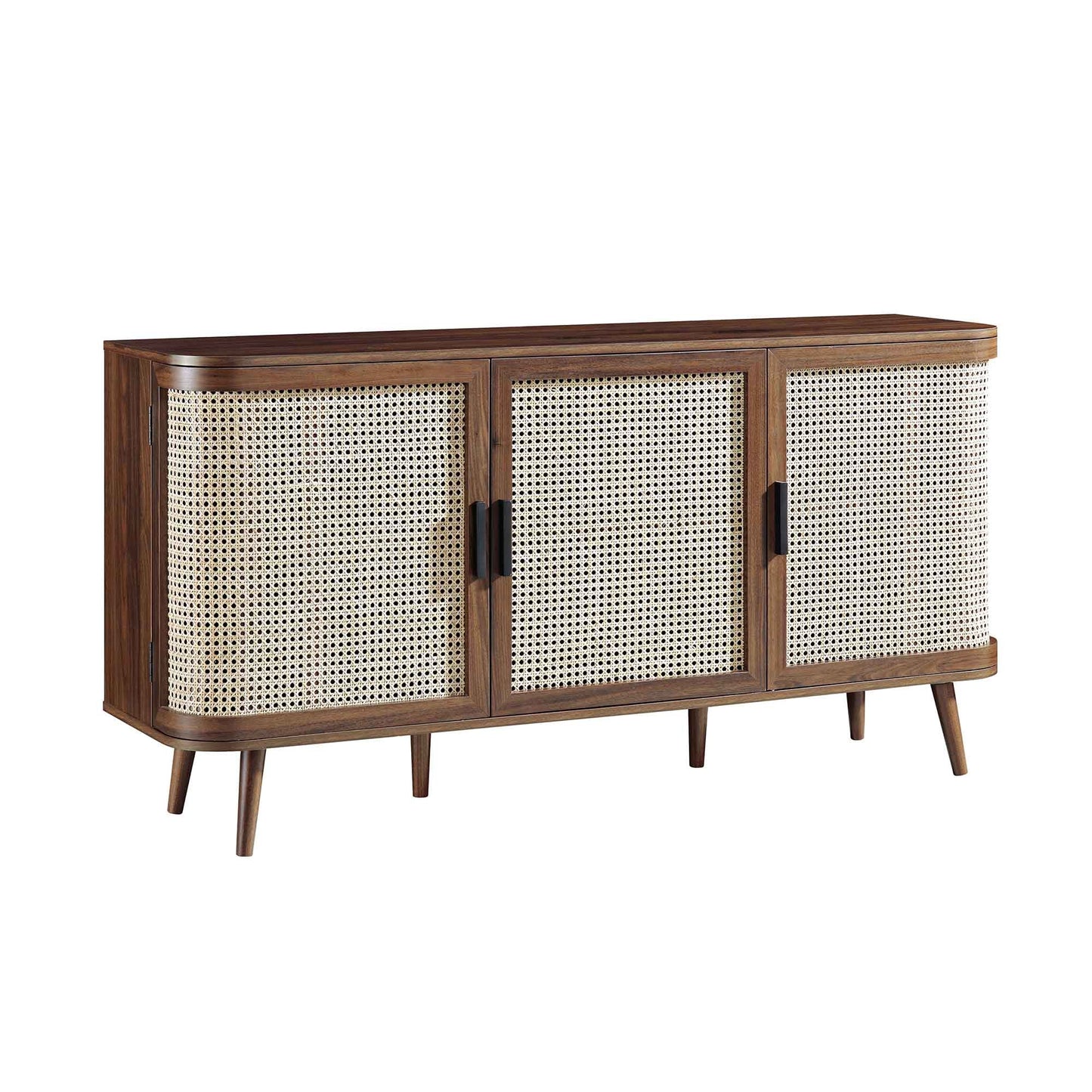 Rattan Wooden Sideboard | Cane Rattan TV Unit | Bamboo Console Table - Pioraa