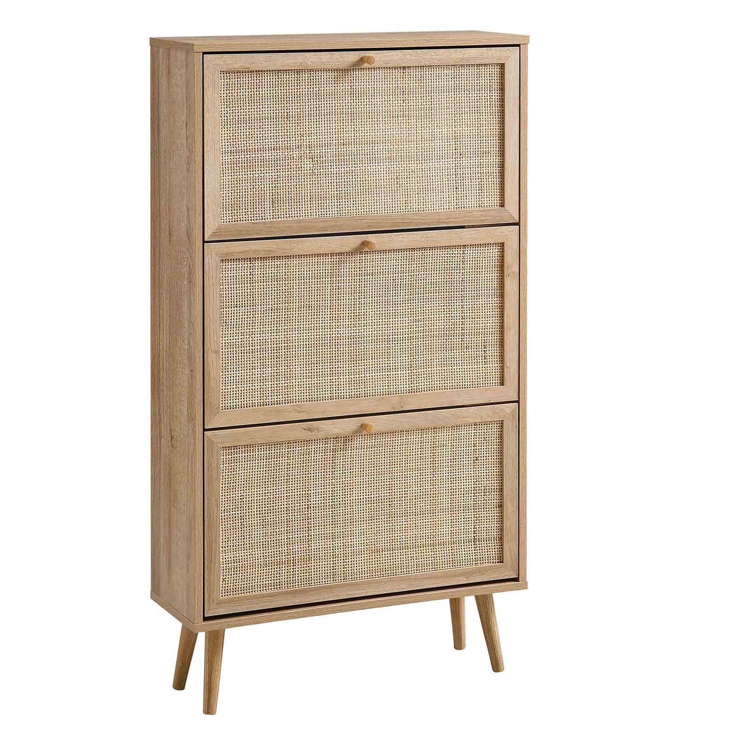 Mango Wooden Shoe Cabinet | Rattan Shoe Cabinet - Feroza - Akway Uncategorized (Image 6)