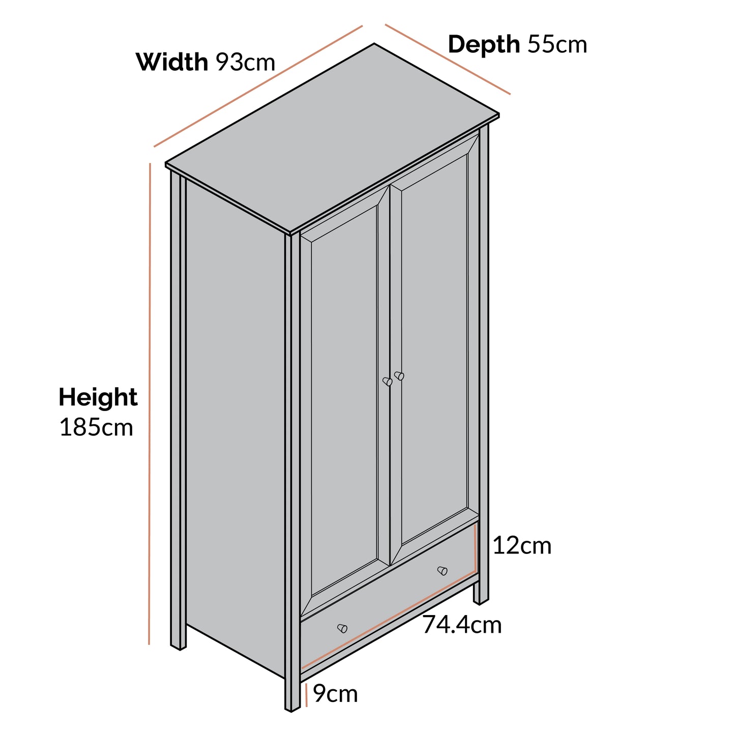 Wooden & Rattan Wardrobe for Timeless Style | Wooden Rattan Work Wardrobe - Elisa - Akway Uncategorized (Image 6)