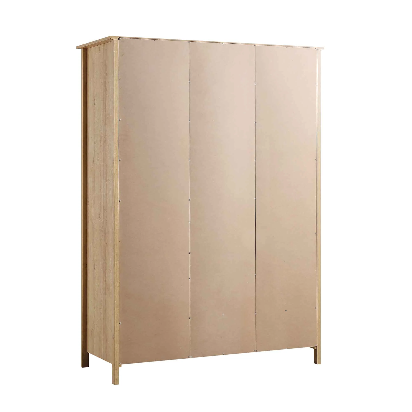 Mango Wooden Triple Wardrobe | Modern Rattan Triple Wardrobe - Silsila - Akway Uncategorized (Image 3)