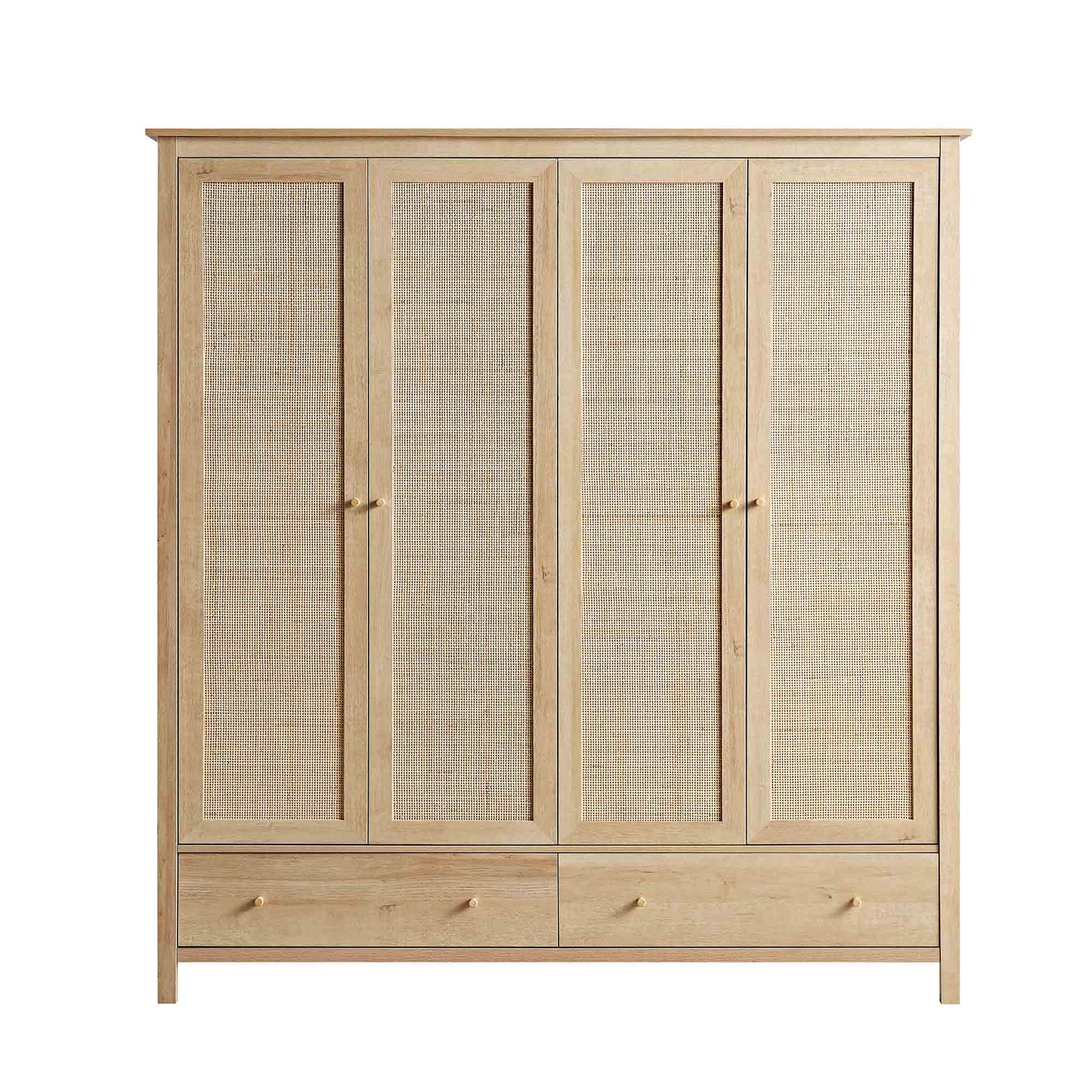 Mango Wooden Wardrobe | Modern Rattan Wardrobe - Riyaba - Akway Uncategorized (Image 4)