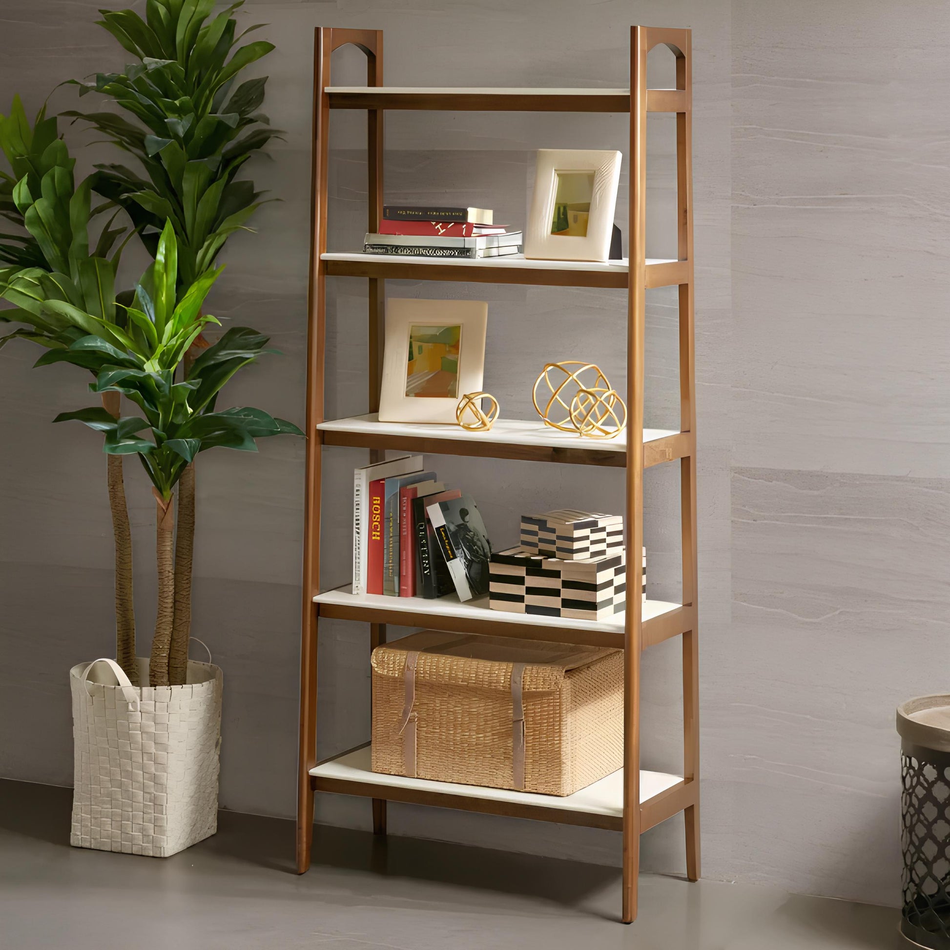 Mango Wooden Shelf | Modern Wooden Shelf - Loyal - Akway Uncategorized (Image 1)