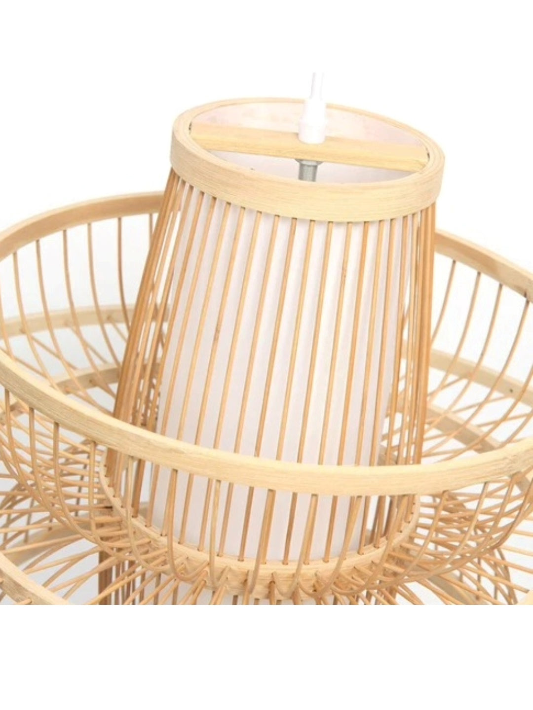 Bamboo Lamp for Living Room | Rattan Pendant light | Cane ceiling light - Ganesh