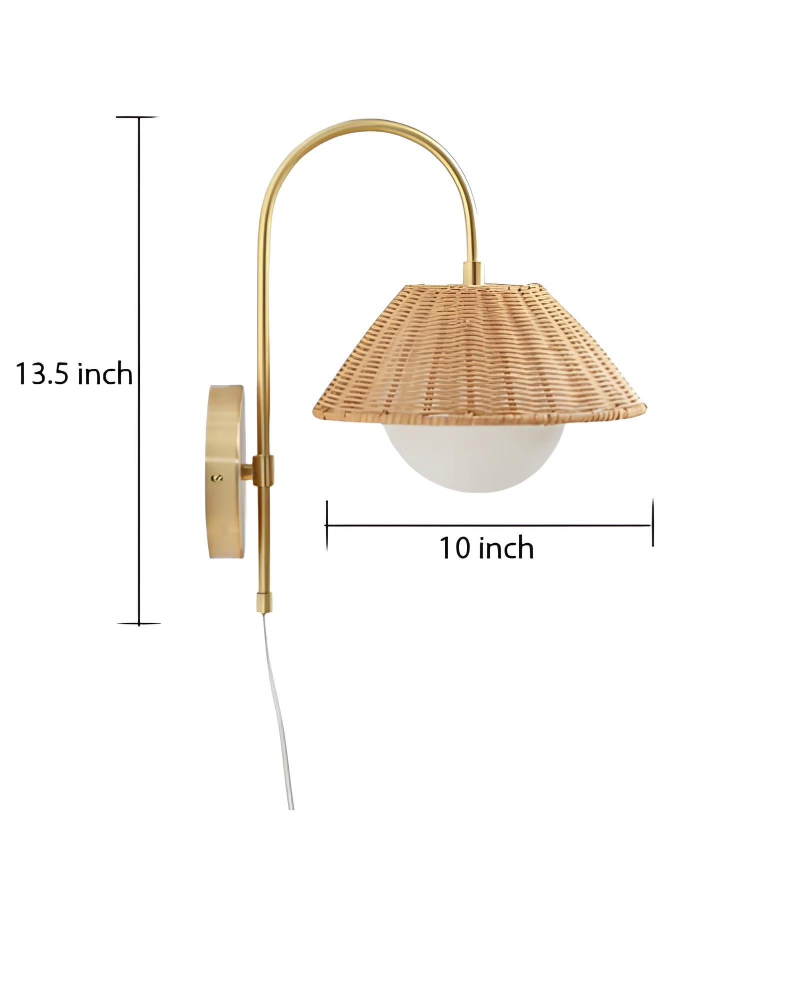 Bamboo Wall lamps For Living Room | Rattan Wall scones | Wicker Wall Lamps | Cane Wall Scones - Idhant - Akway Lighting > Wal