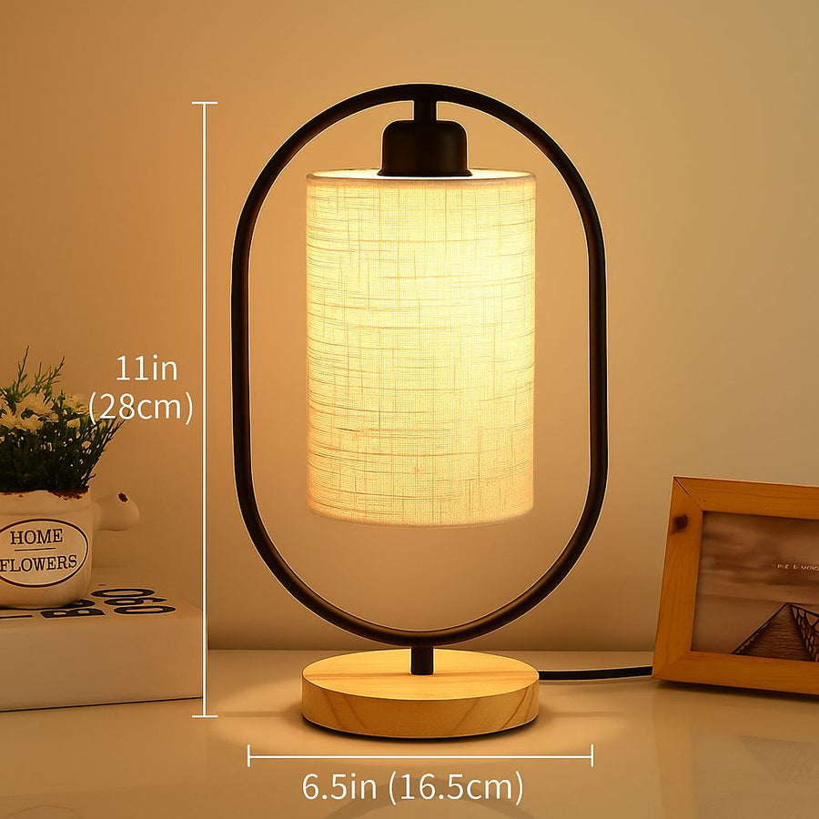 Rattan Table lamp for Living room | Bamboo Bedside table lamp | Cane Table lamp -Ishita by Akway