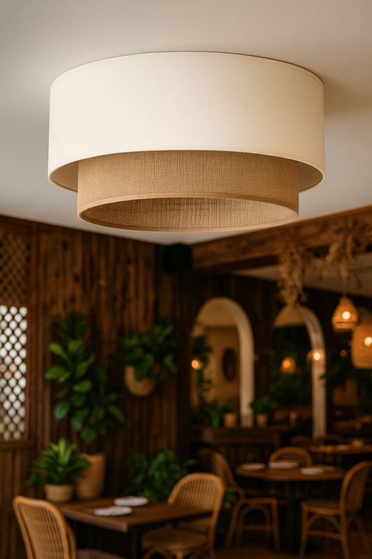 Jute Light for Living Room | Jute Ceiling light | Handmade Jute Lamp - Kala - Image 1