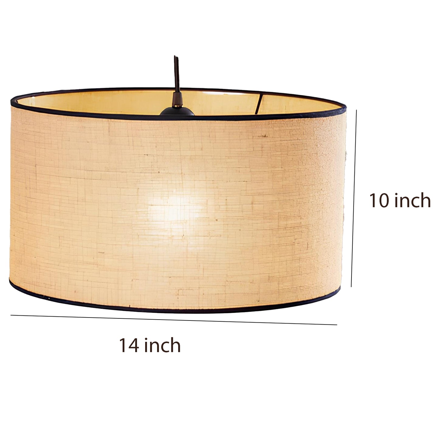 Handcrafted Jute Hanging Lamp | Boho Ceiling Lamp for Bedroom - Kamala - Akway Home > Ceiling Lights (Image 8)