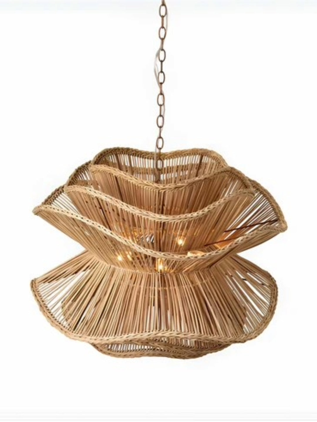Bamboo Hanging lamp for Living Room | Rattan Pendant light | Cane ceiling light - Kavya - Akway