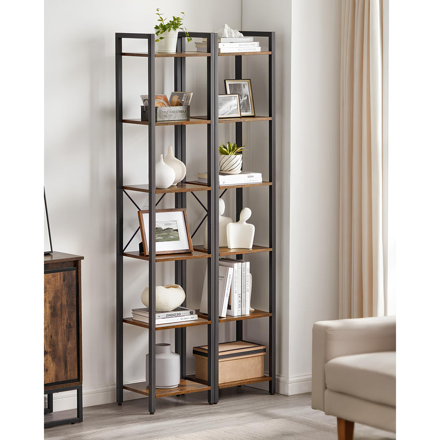 Mango Wooden Bookcase | Modern Wooden Bookcase - Anshuu - Akway Uncategorized (Image 4)