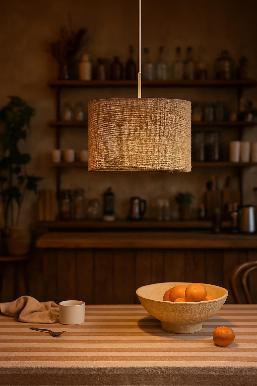 Hanging Lamp for Living Room | Pendant light for Home | Cane Hanging light - Larisa by Akway - Image 5