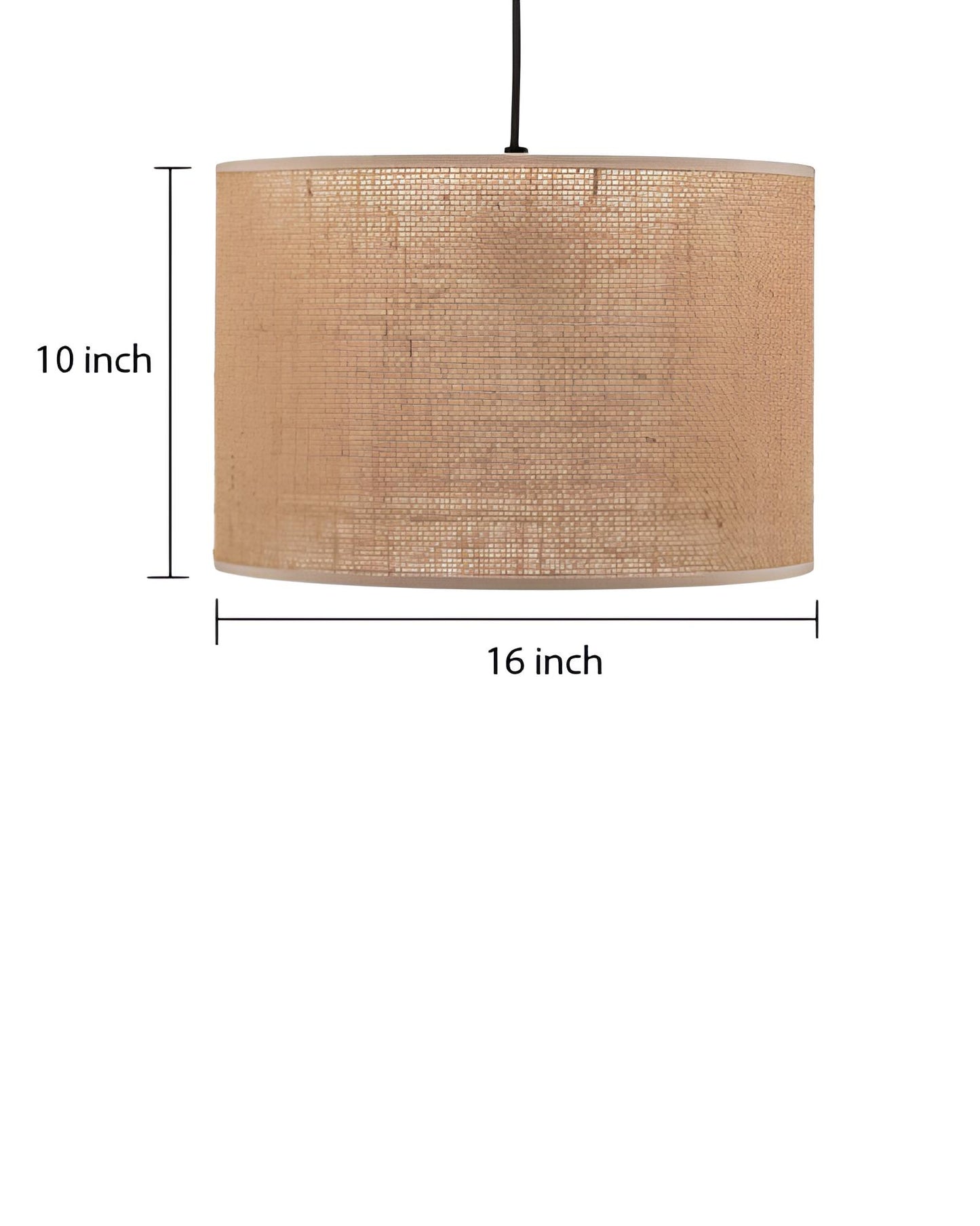 Jute Hanging lamp for Living Room | Jute Pendant light | Jute ceiling light -Liora - Akway Lighting -> Pendant Lamp (Image 10