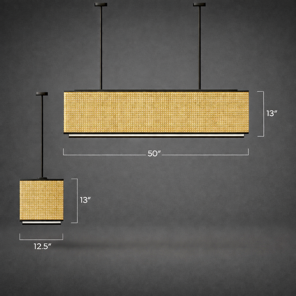 Rattan Hanging Lamp | Bamboo Hanging Lamp | Cane Hanging Lamp - JEMMA by Akway