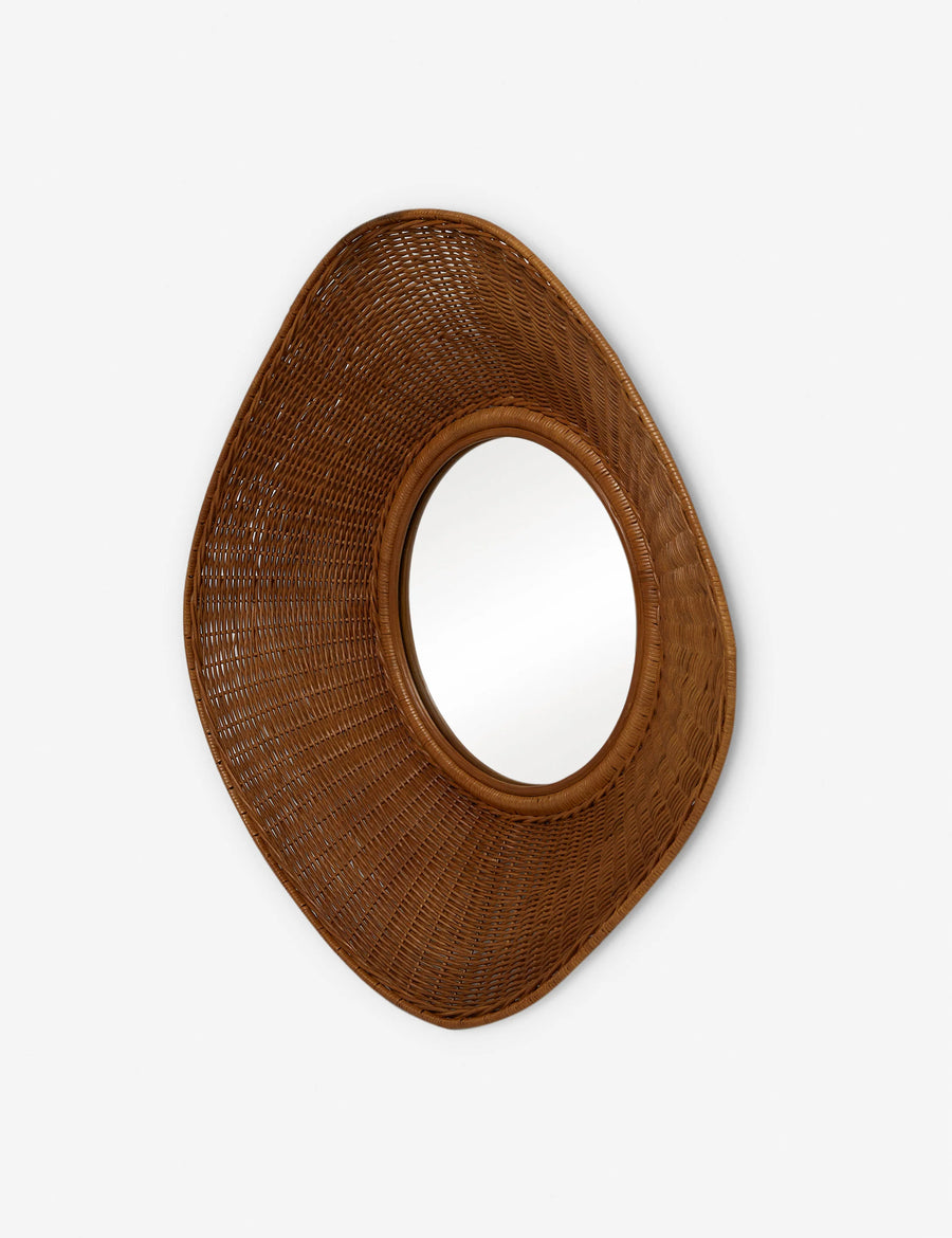 Bamboo Wall Mirror for living room | Cane Wall Mirror | Rattan Mirror - Anala - Akway Uncategorized (Image 4)