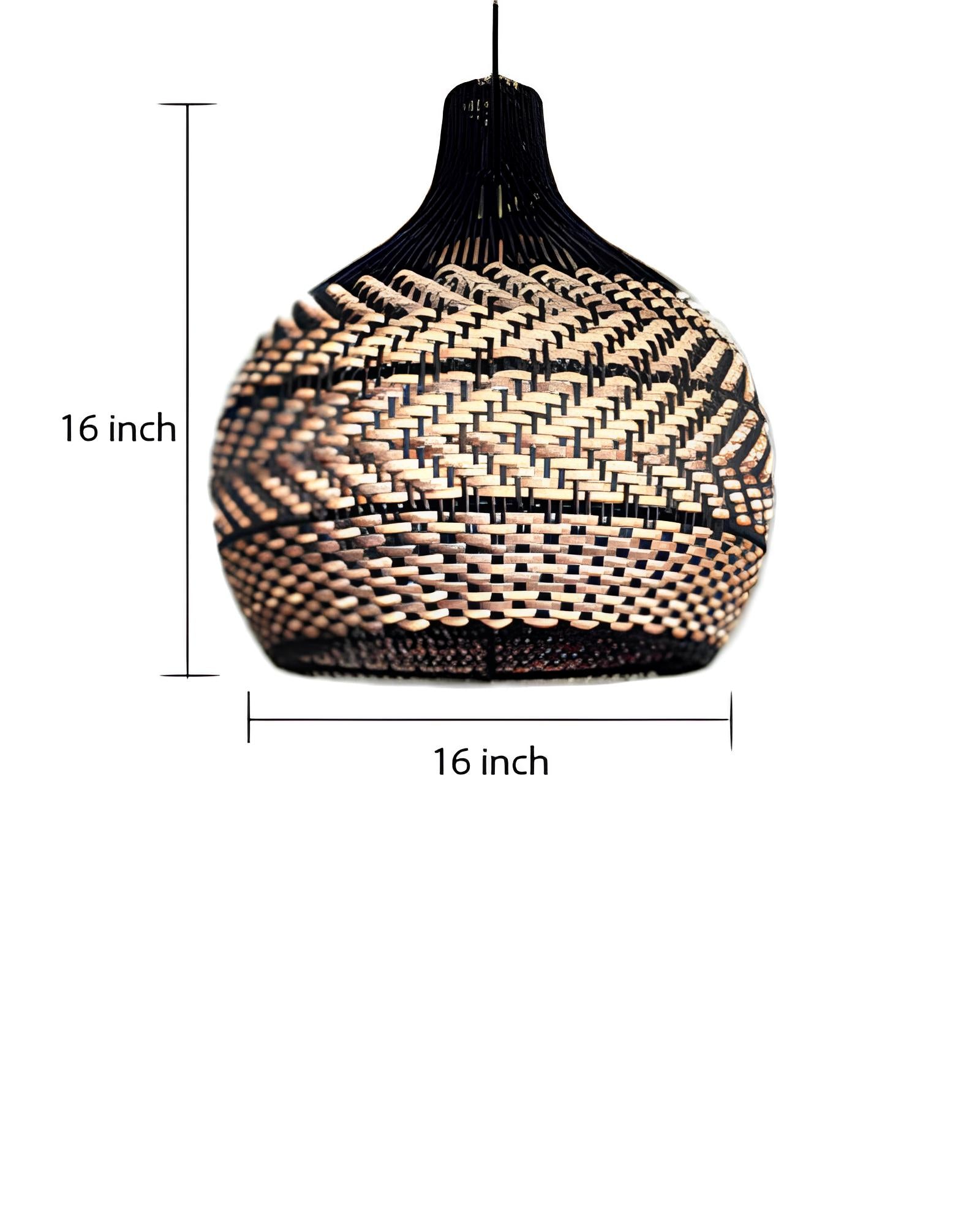 Bamboo Hanging lamp for Living Room | Rattan Pendant light | Cane ceiling light - Rishit - Akway Uncategorized (Image 7)