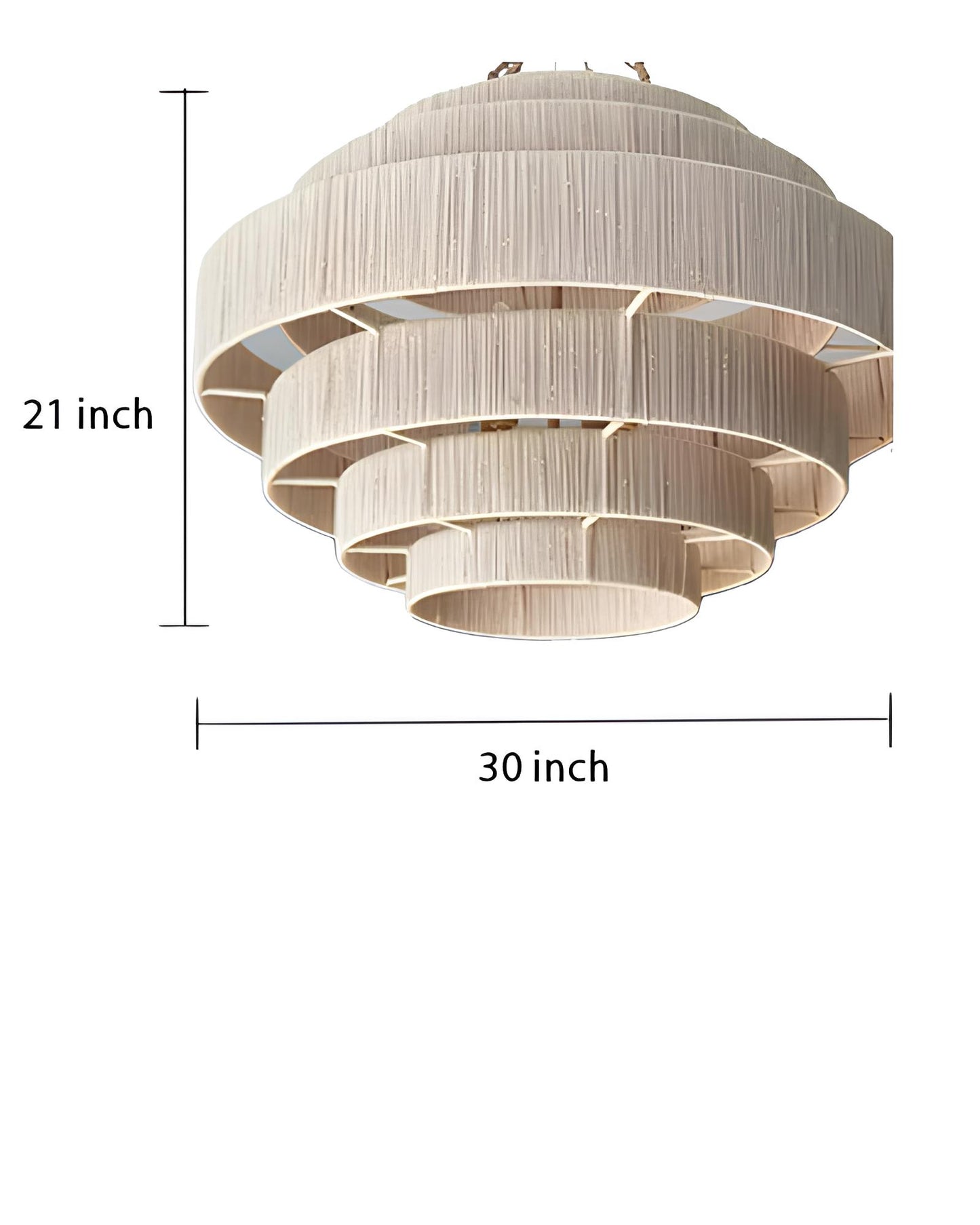 Rattan Hanging lamp for Living Room | Cane Pendant light | Wicker ceiling light - Riyal - Akway Uncategorized (Image 3)