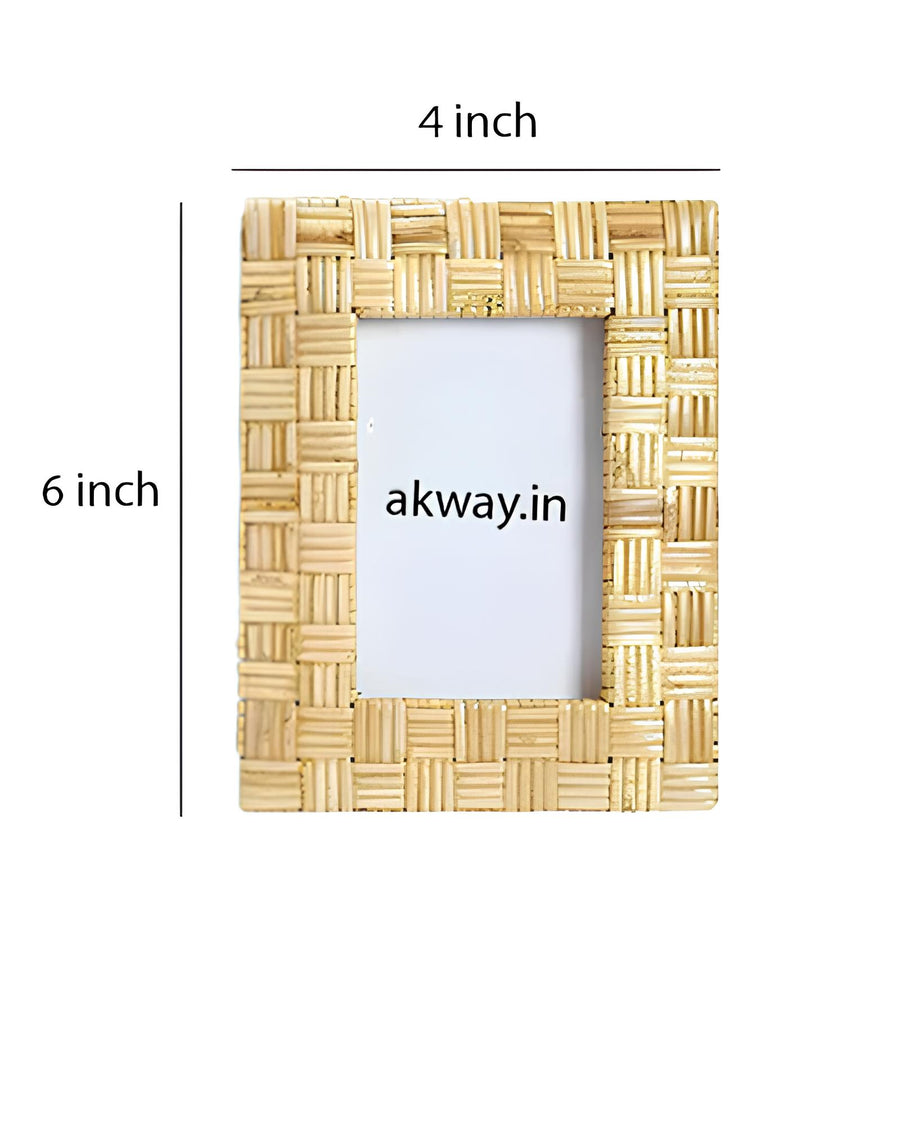 Rattan Photo Frame | Cane Photo Frame | Bamboo Photo Frame - Shanaya - Akway Uncategorized (Image 3)
