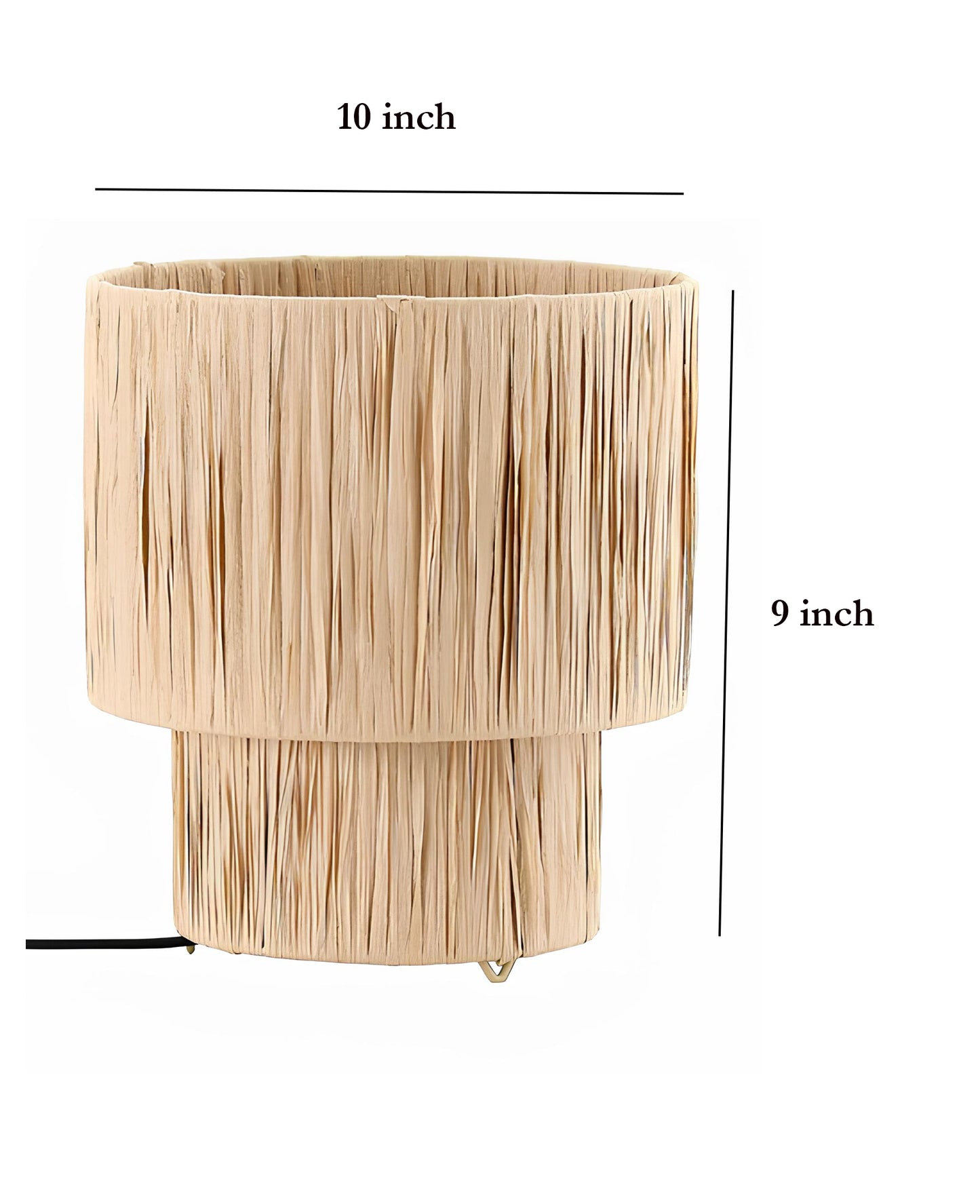 Rattan Table lamp for Living room | Bamboo Bedside table lamp | Cane Table lamp -Tanya - Akway Uncategorized (Image 4)