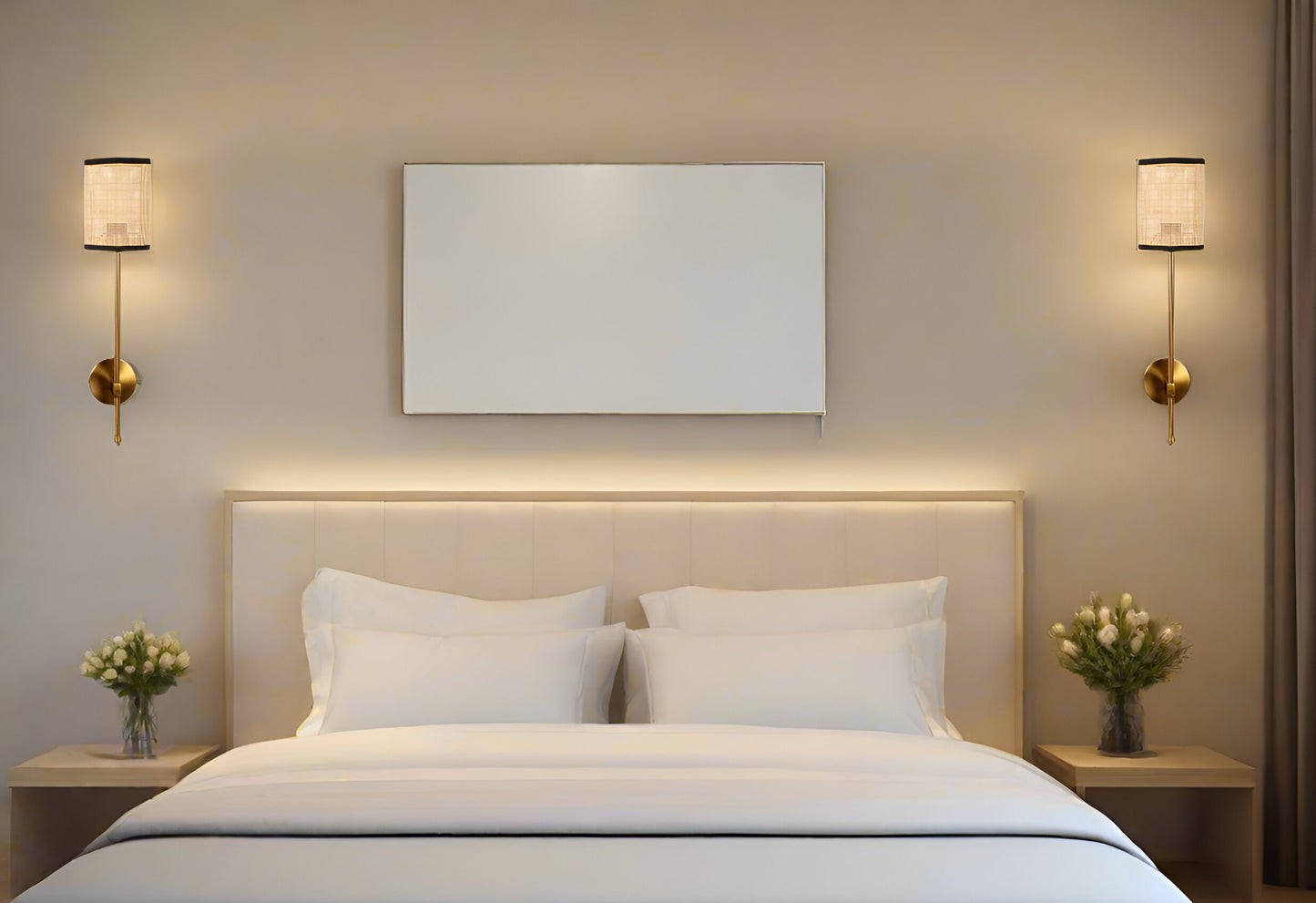 Bamboo Wall Light For Living Room | Cane Wall Lamp - Chaaya - Akway Lighting > Wall Lamps & Sconces (Image 4)