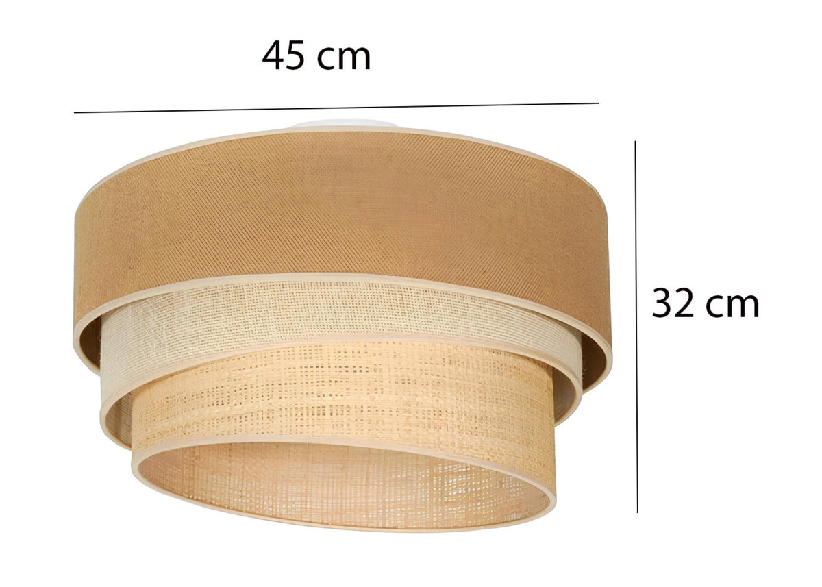 Jute Ceiling Flush Mount Lamp for Living Room | Jute Pendant light | Jute ceiling light - Rulkia - Akway Uncategorized (Image