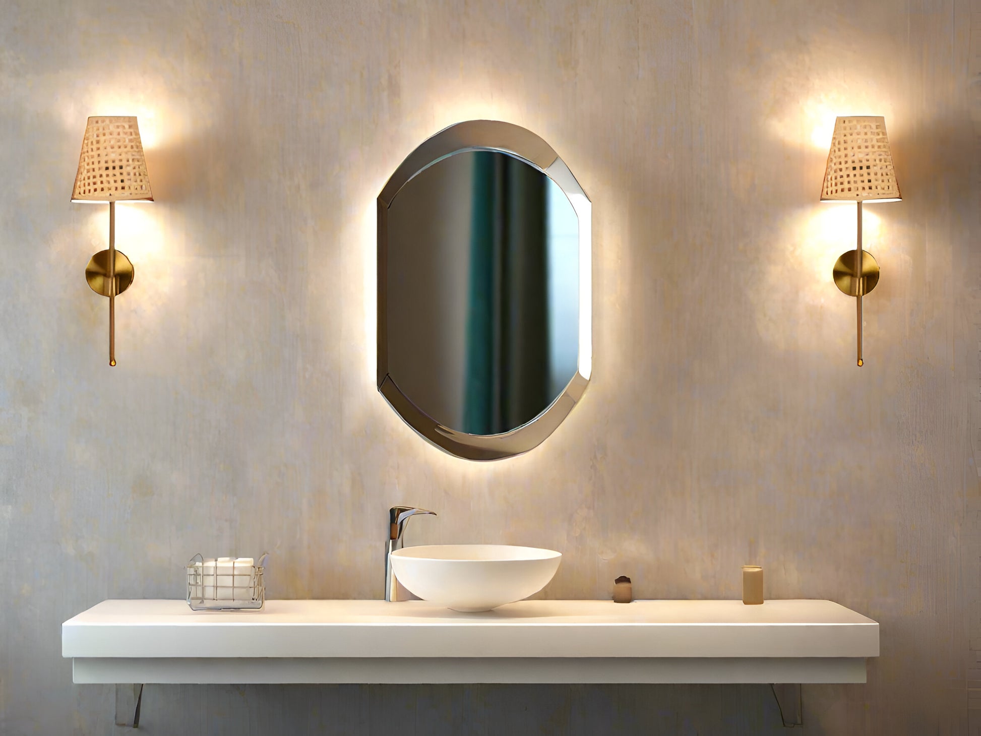 Bamboo Wall Lamp For Living Room | Cane Wall Light - Janaki - Akway Lighting > Wall Lamps & Sconces (Image 4)