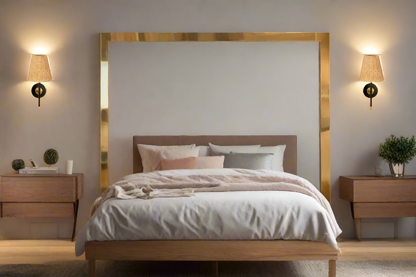 Bamboo Wall Lamp For Living Room | Rattan Wall Light - Geetika - Akway Lighting > Wall Lamps & Sconces (Image 4)