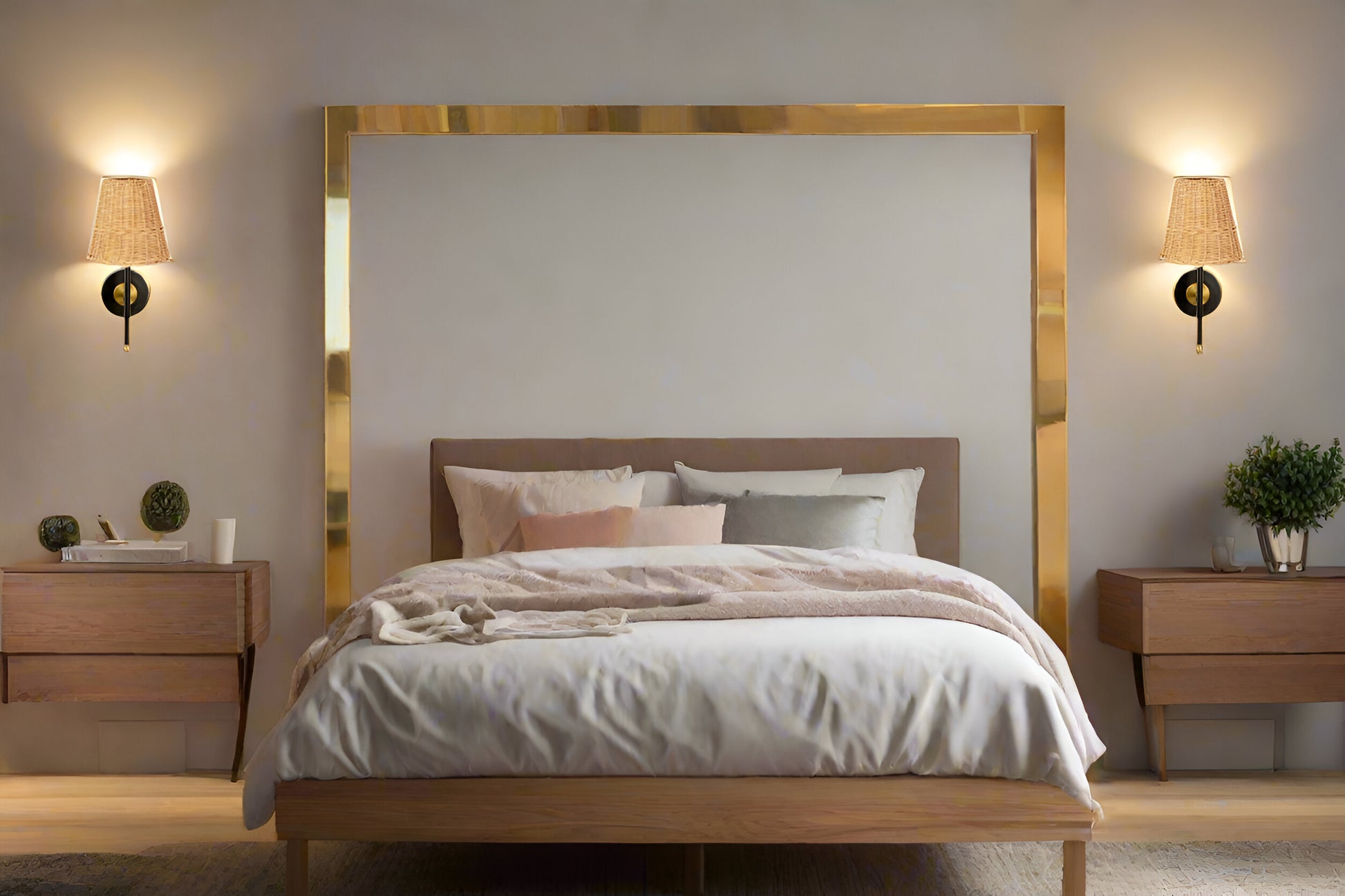 Bamboo Wall Lamp For Living Room | Rattan Wall Light - Geetika - Akway Lighting > Wall Lamps & Sconces (Image 4)